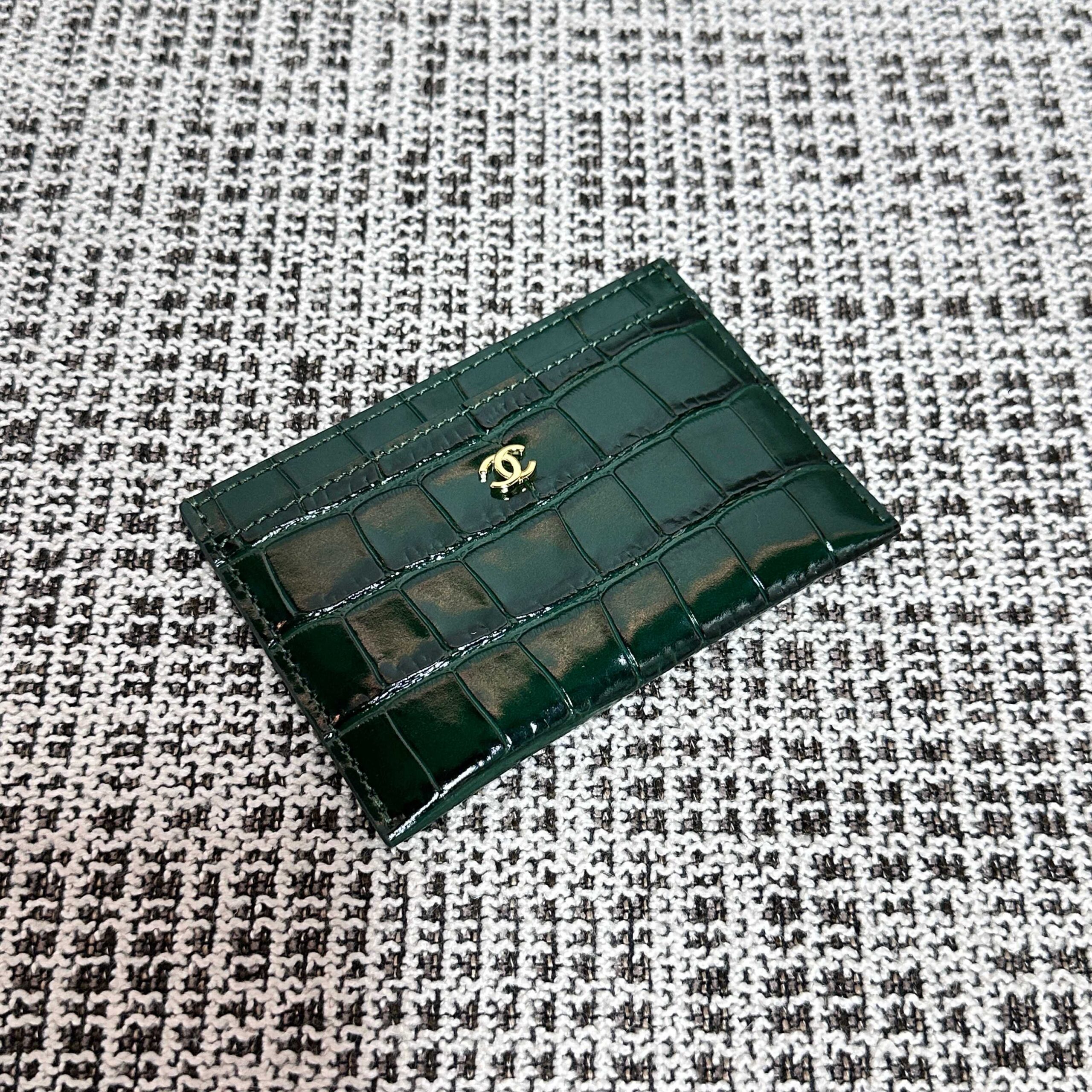 Chanel Crocodile-Pattern Leather Wallet - Image 2