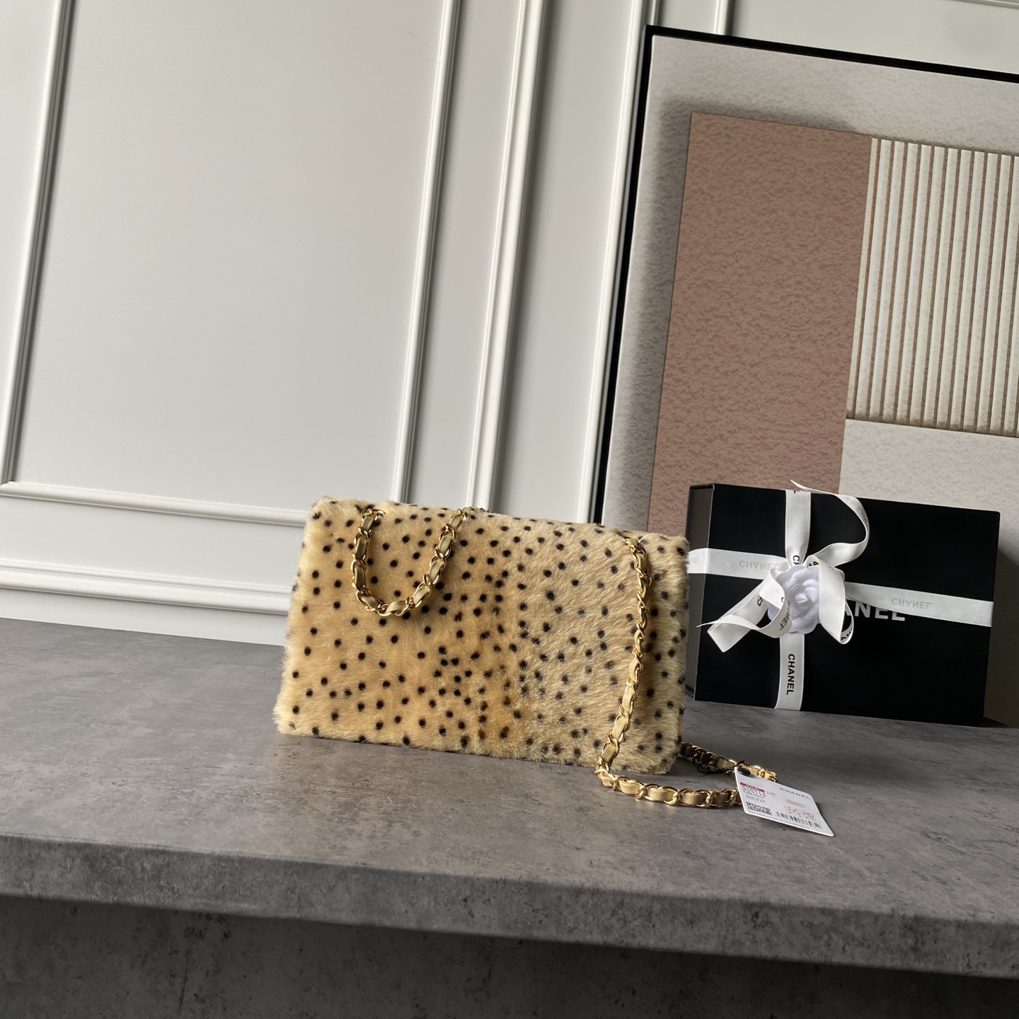 Chanel Limited-Edition Leopard-Print Velvet Classic Flap Bag - Image 2