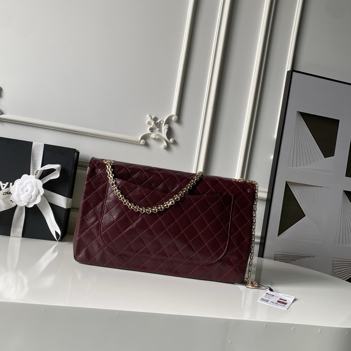 Chanel 26S Crushed Wrinkled Leather 2.55 Shoulder Bag - Image 2