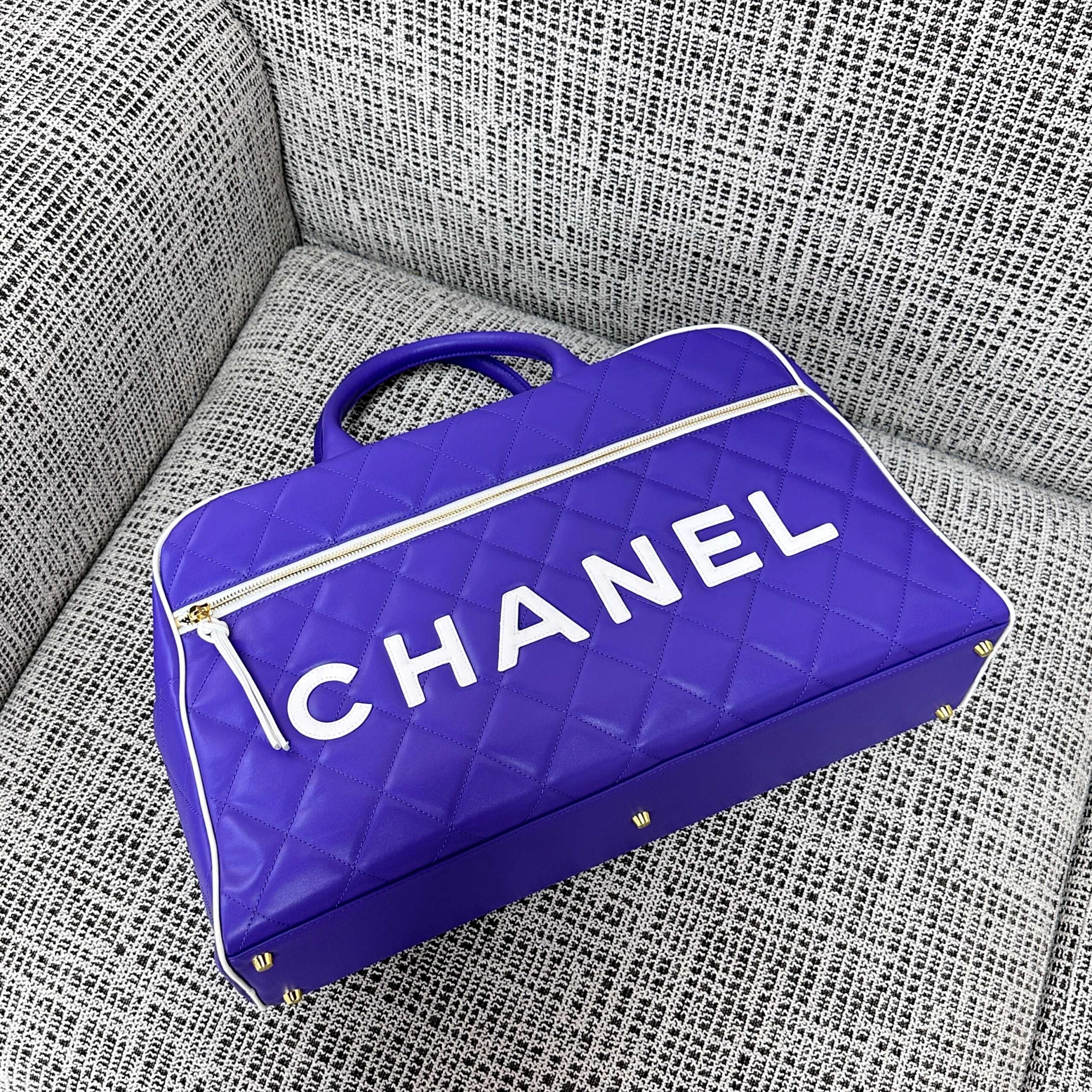 Chanel Vintage Bowling Boston Travel Bag - Image 2