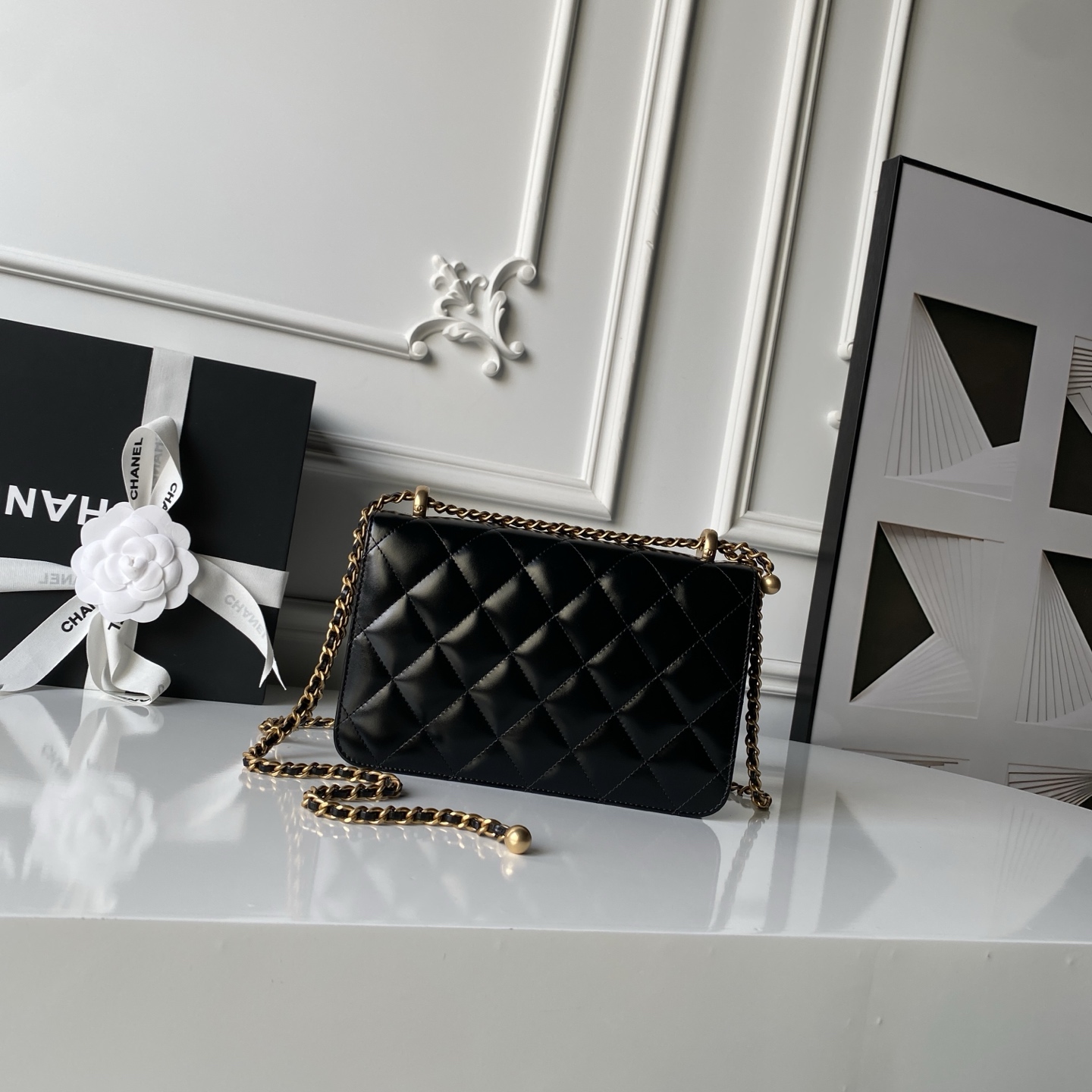Mini Double-Ball Leather Crossbody Bag - Image 2
