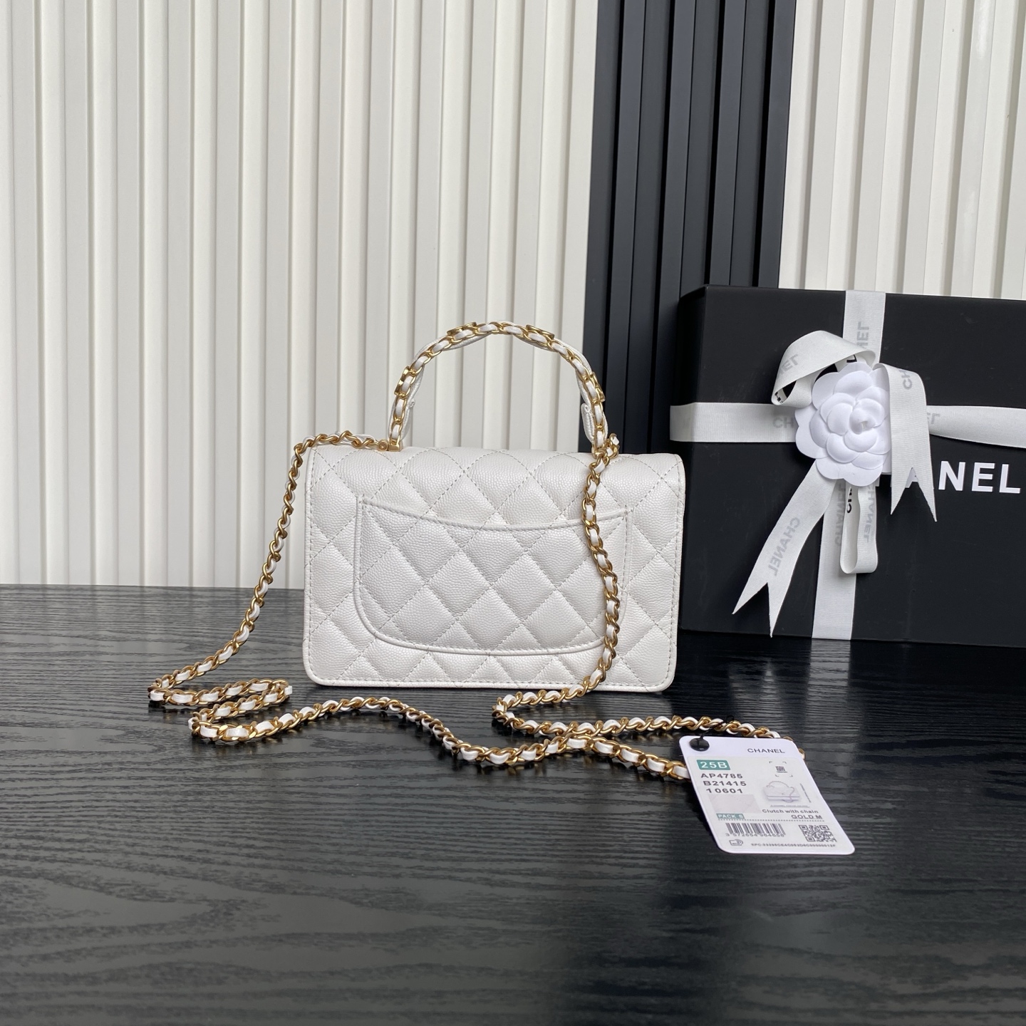 Textured Leather Top-Handle Handbag - Image 2