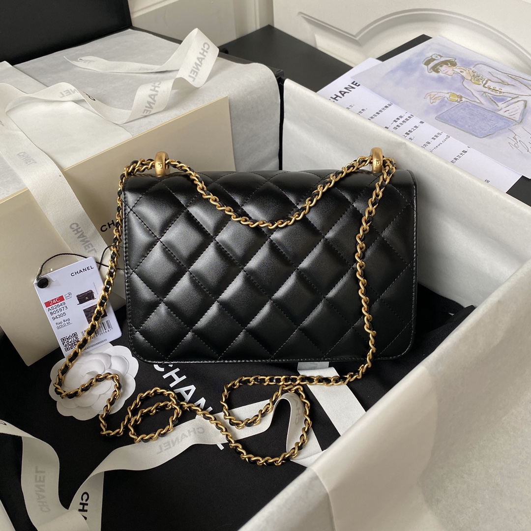 Mini Leather Chain Crossbody Bag - Image 2