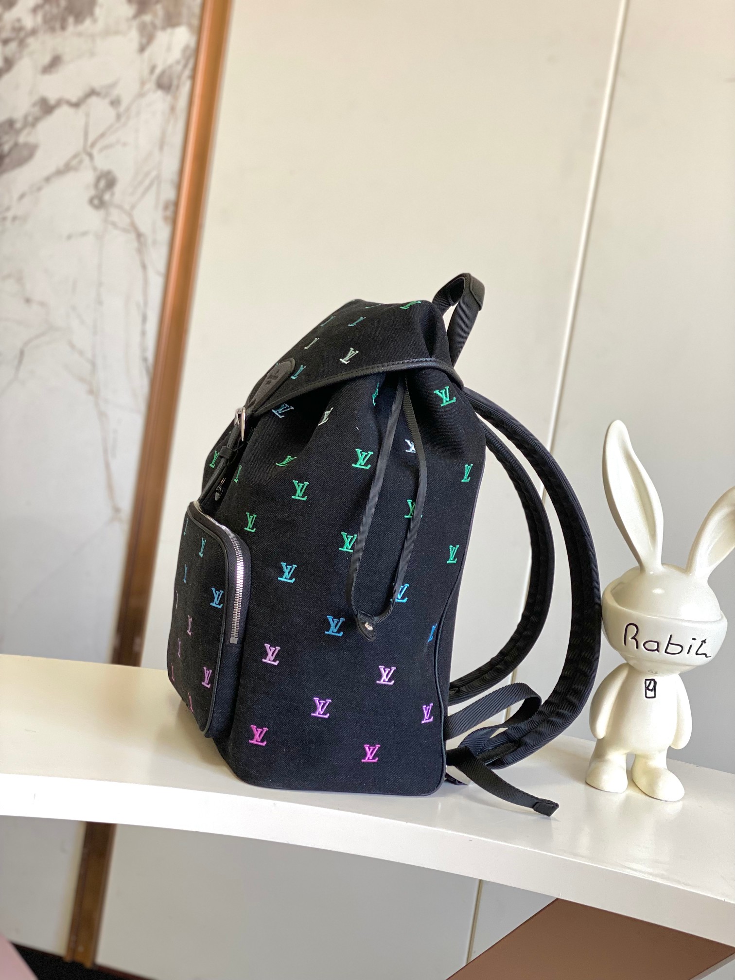 Louis Vuitton Montsouris Backpack in LV Blason Washed Denim M14135 - Image 2
