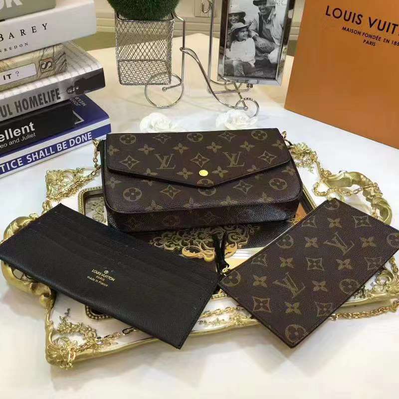 Louis Vuitton Felicie Three-Piece Clutch Bag - Model 61276 - Image 2