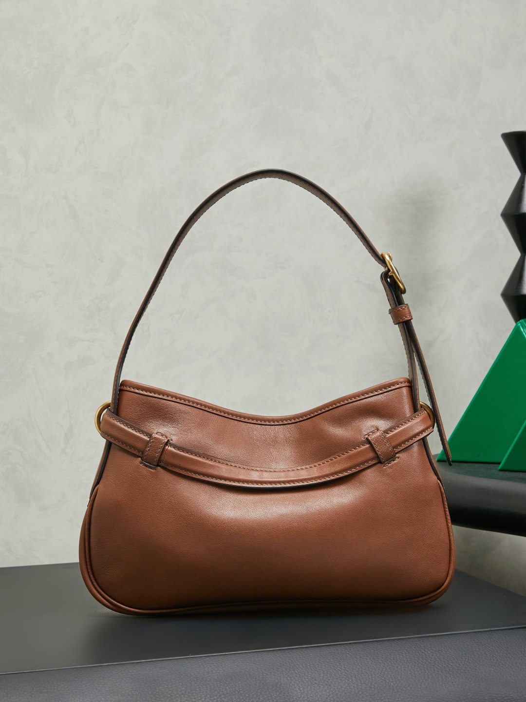 Aventure Embossed Leather Shoulder Bag, Model 5BC214 - Image 2