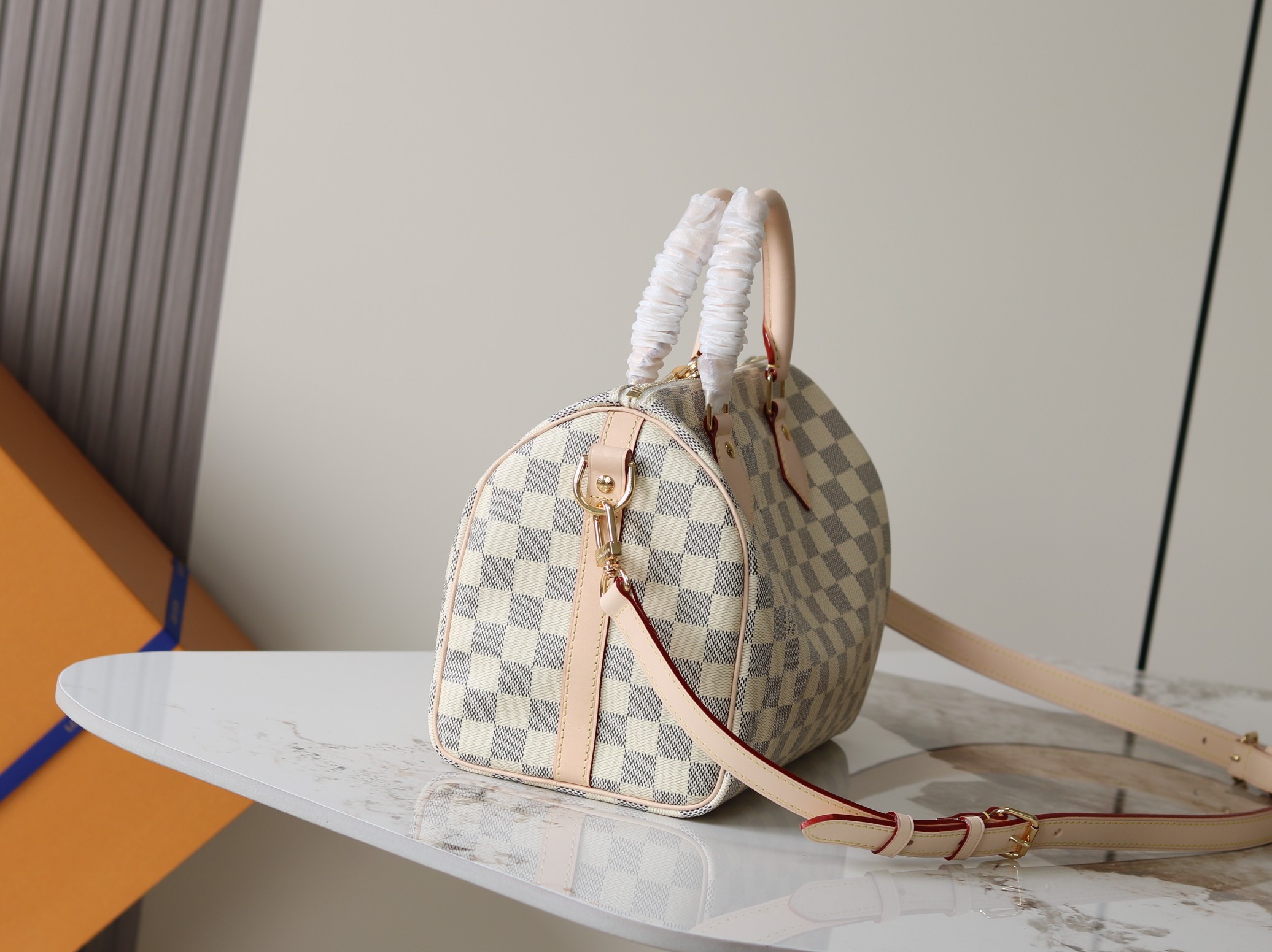 Louis Vuitton Speedy Bandouliere 25 Damier Azur Handbag - Image 2