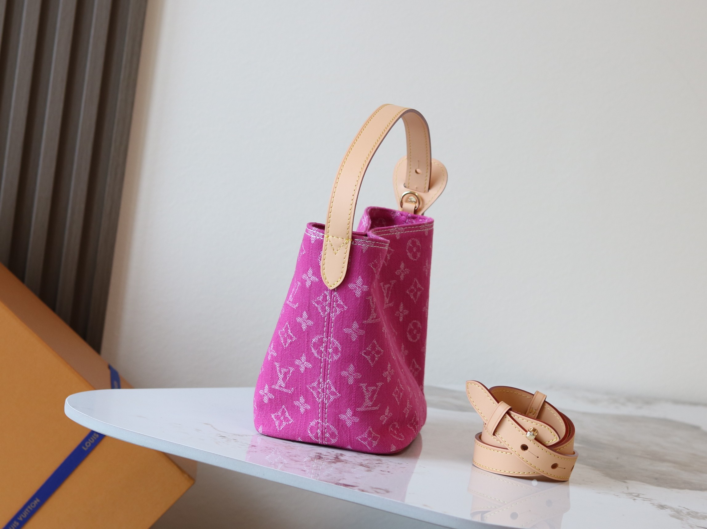 Louis Vuitton Denim Bucket Bag - Image 2