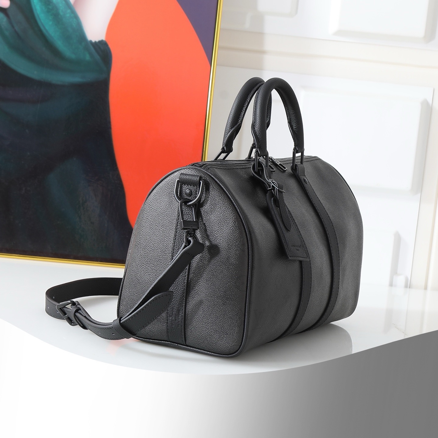 Louis Vuitton Keepall Bandouliere 35 Travel Bag M28370 Monogram Midnight - Image 2