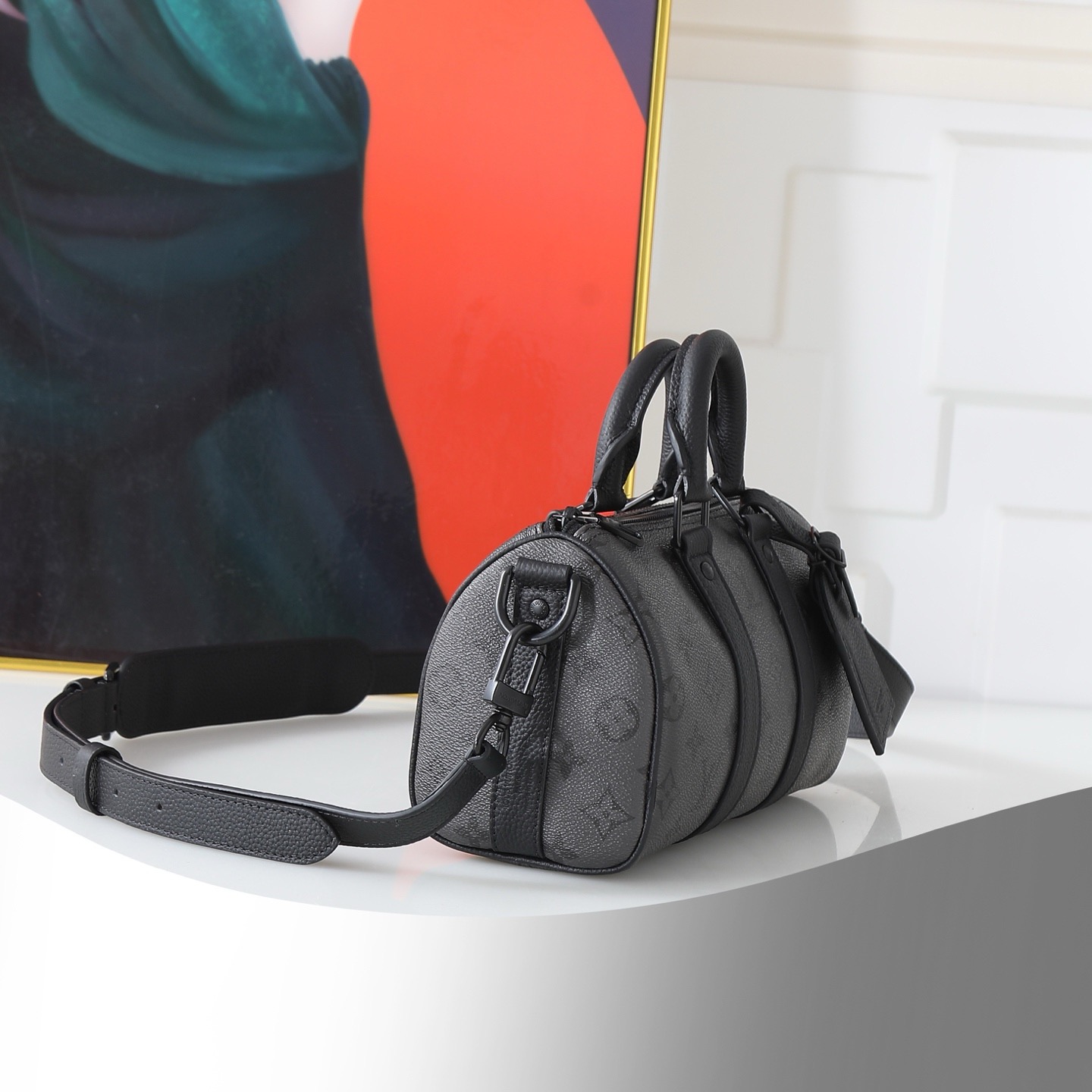Louis Vuitton Keepall Bandoulière 25 Handbag M28369 in Monogram Midnight - Image 2