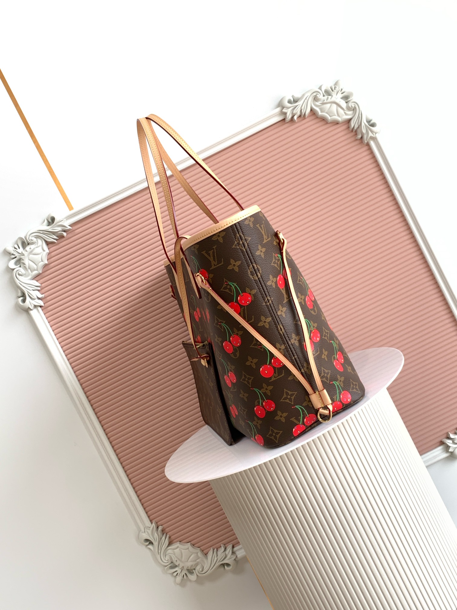 Louis Vuitton Neverfull MM Cherry Monogram Tote Bag - Image 2