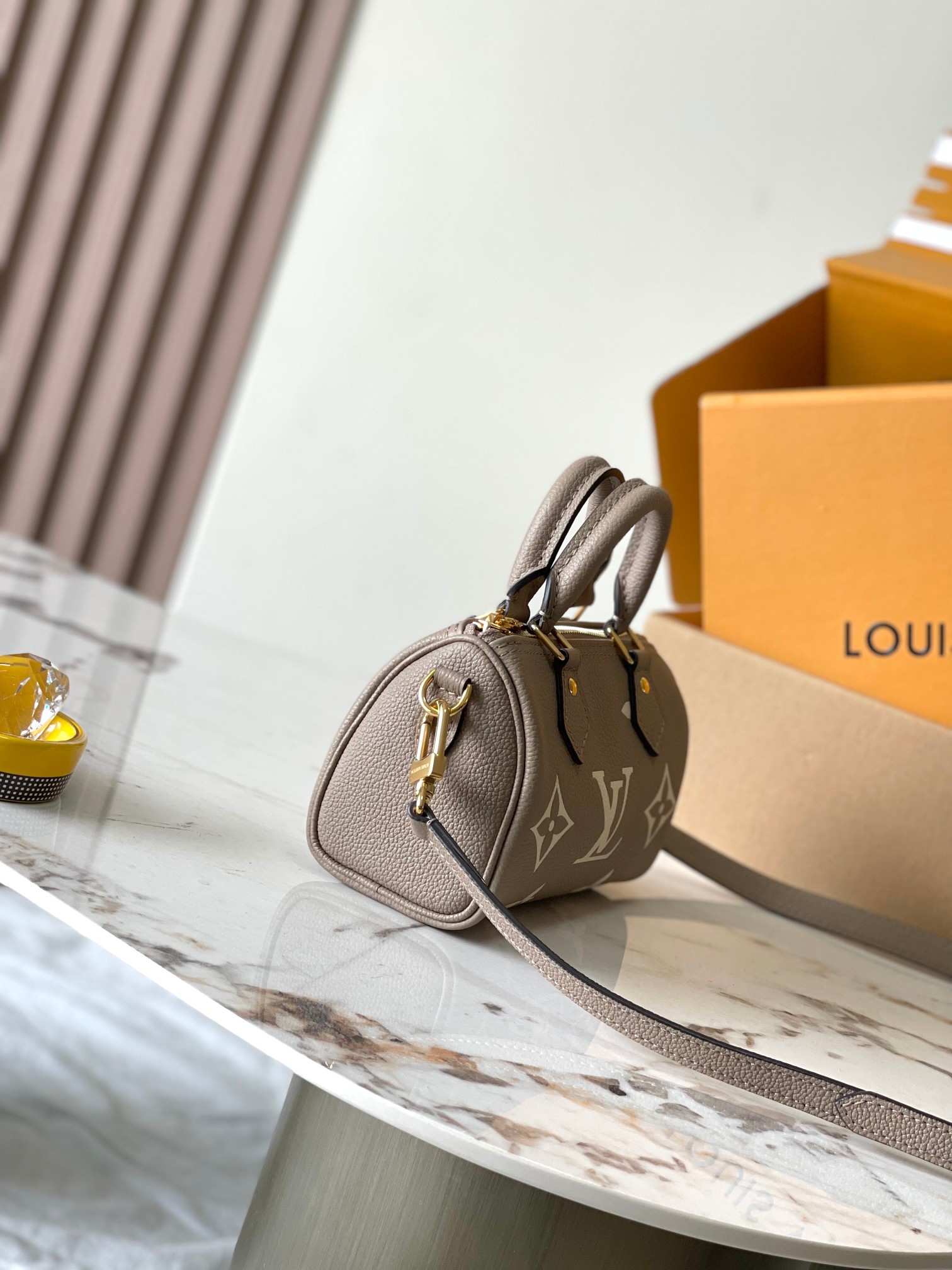 Louis Vuitton Nano Speedy Handbag M82890 in Elephant Gray - Image 2
