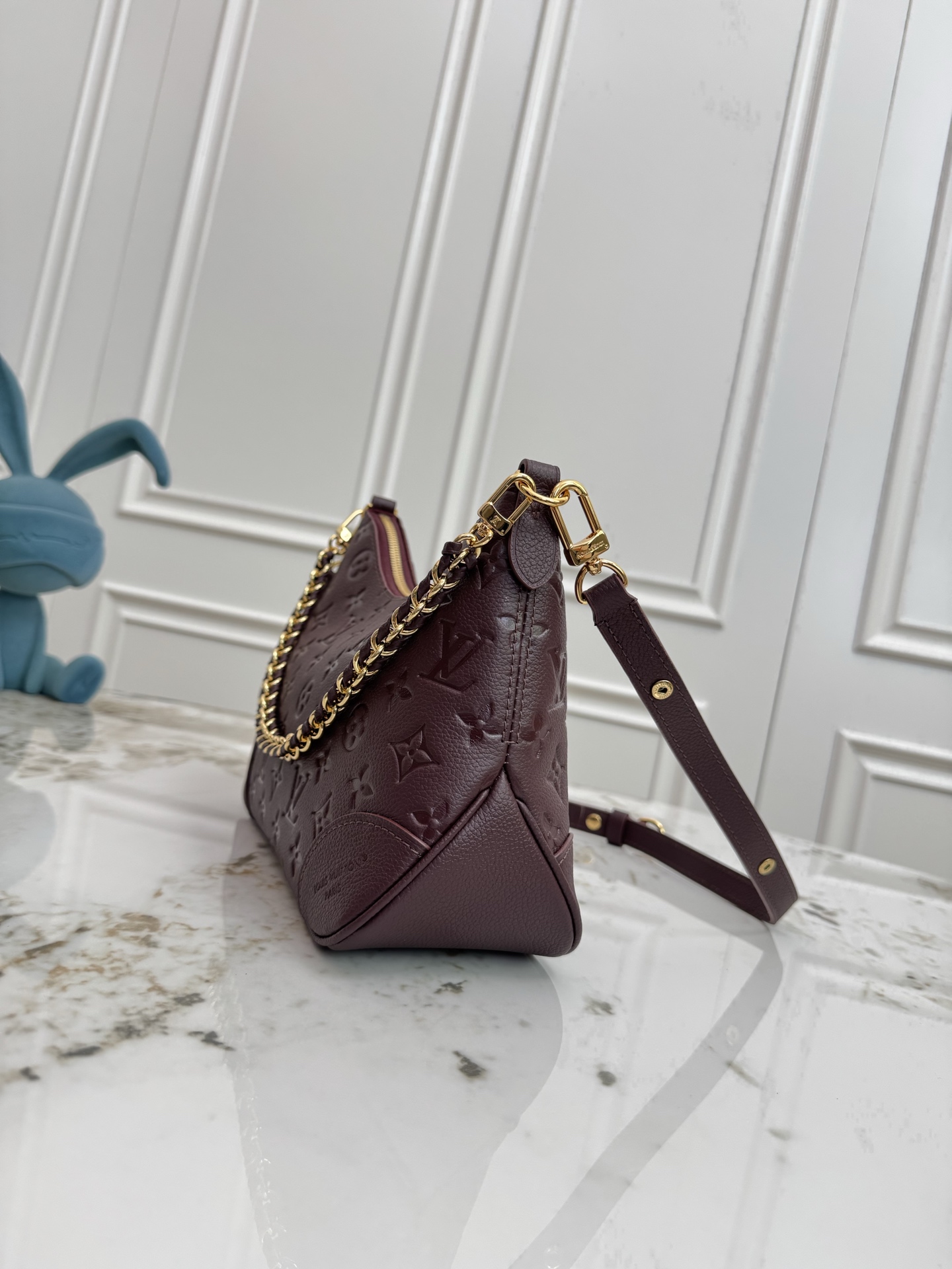 Louis Vuitton Boulogne Bag in Burgundy Monogram Empreinte Leather - Image 2