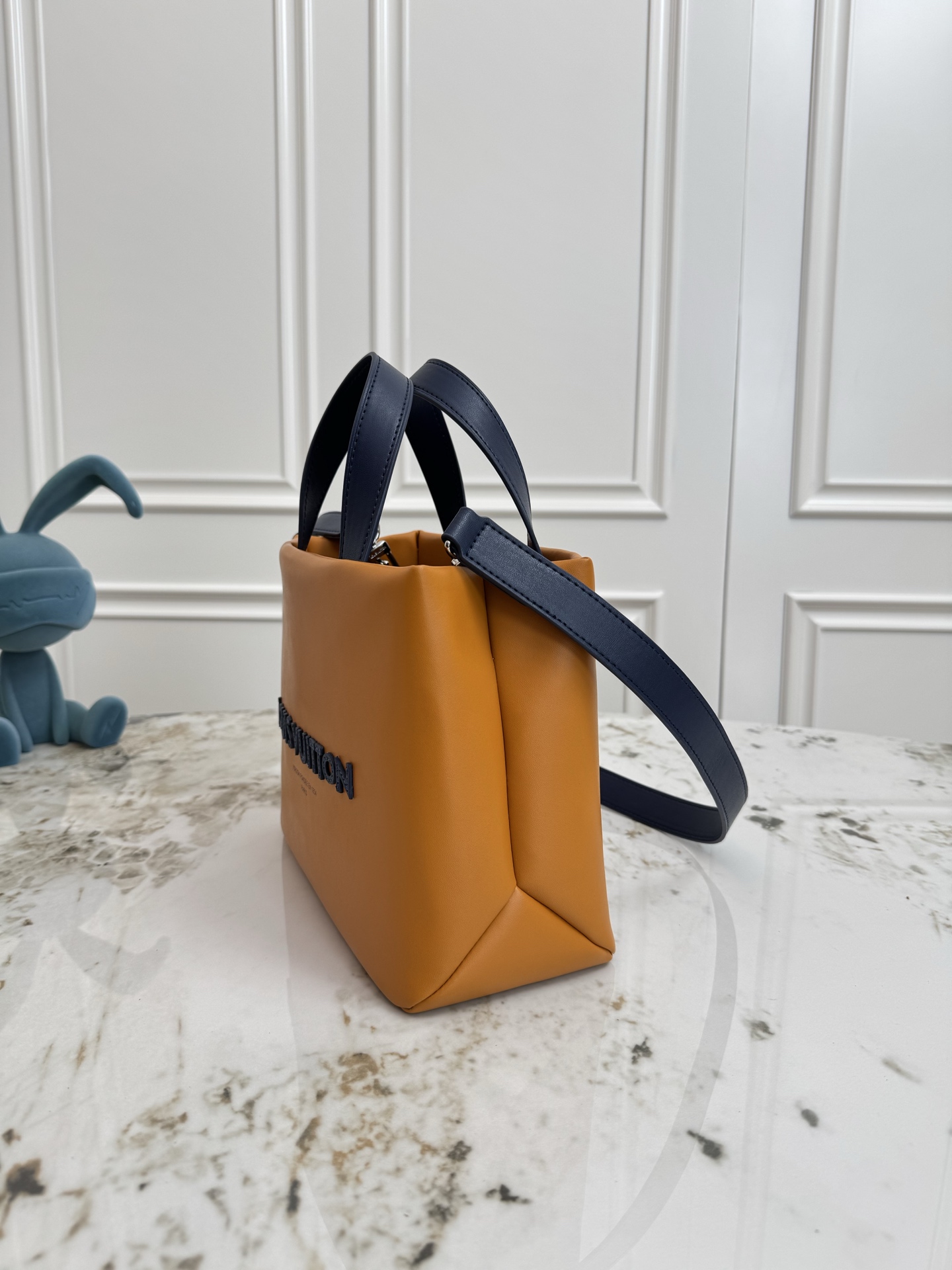 Mini Shopper Tote in Yellow, Army Green, and Pink - Image 2