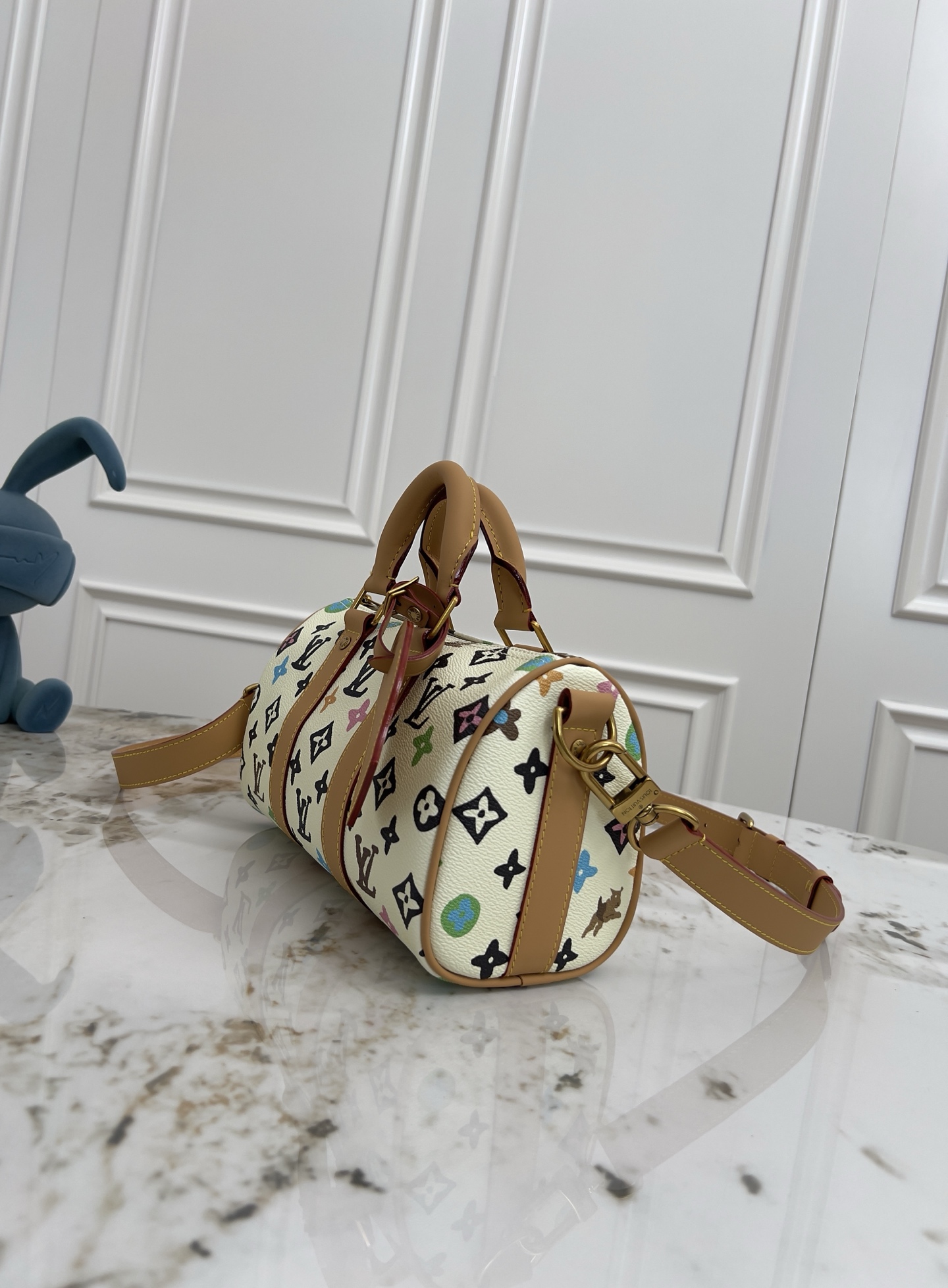 Louis Vuitton Keepall 25 Handbag - Monogram Eclipse Reverse Canvas - Image 2