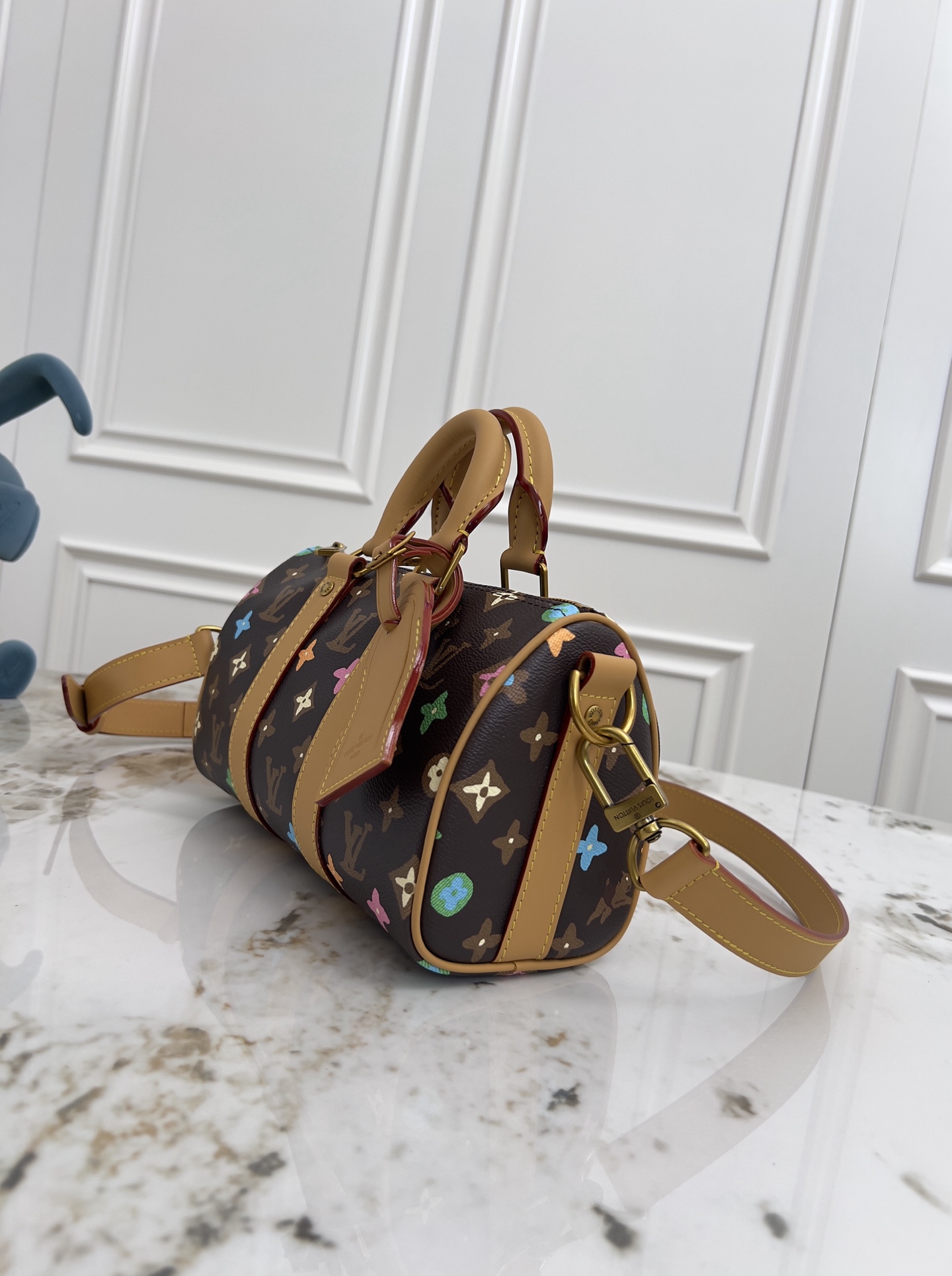 Louis Vuitton Keepall 25 Pillow Handbag in Monogram Eclipse Reverse Canvas - Image 2