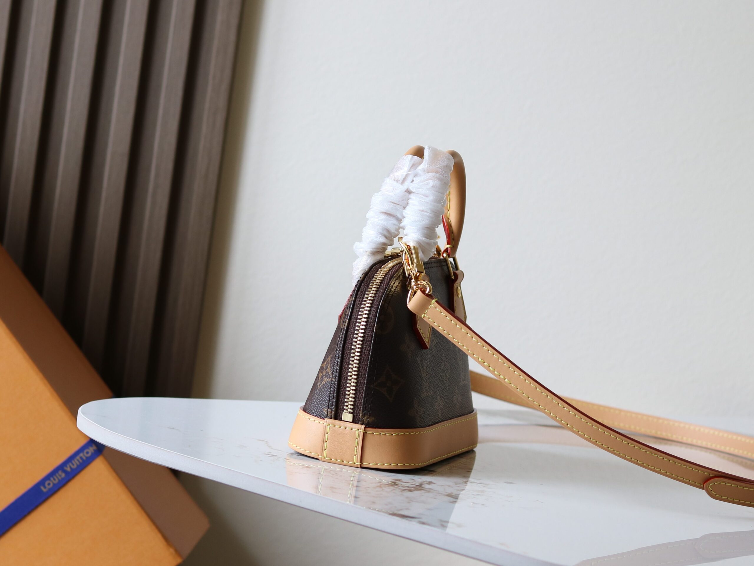 Louis Vuitton Nano Alma Handbag in Monogram Dune Canvas - Image 2