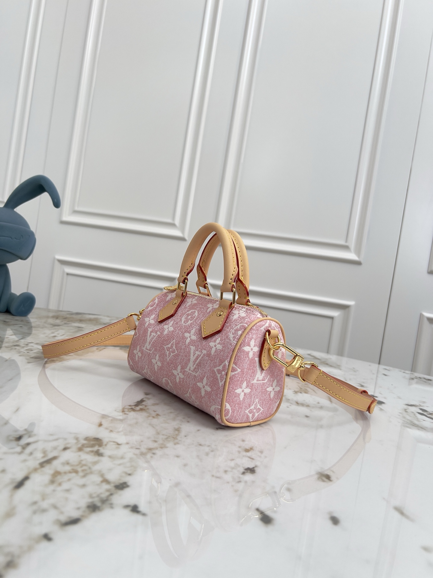 Louis Vuitton Nano Speedy Monogram Denim Crossbody Bag - Image 2