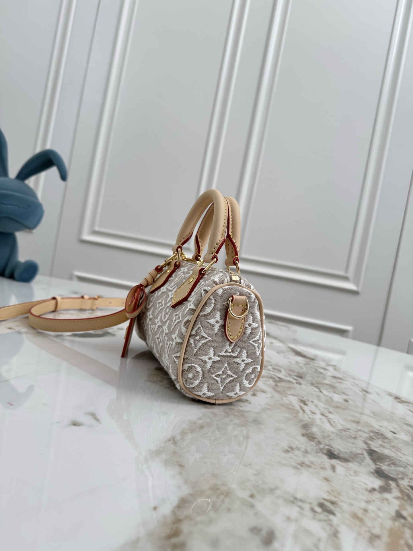 Louis Vuitton Nano Speedy Monogram Embleme Canvas Handbag - Image 2