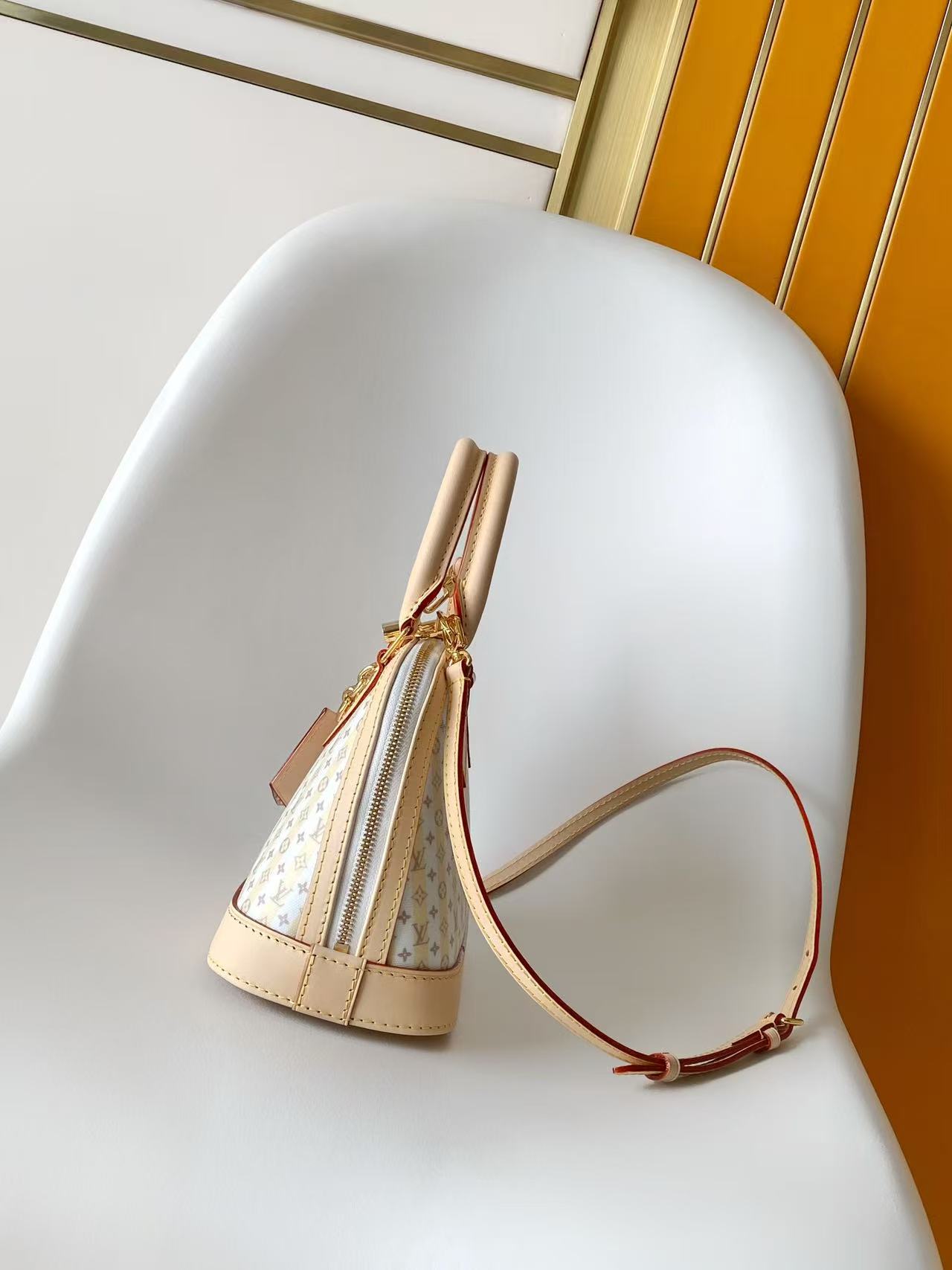 Louis Vuitton Alma BB Stamp Monogram Bag in Beige - Image 2