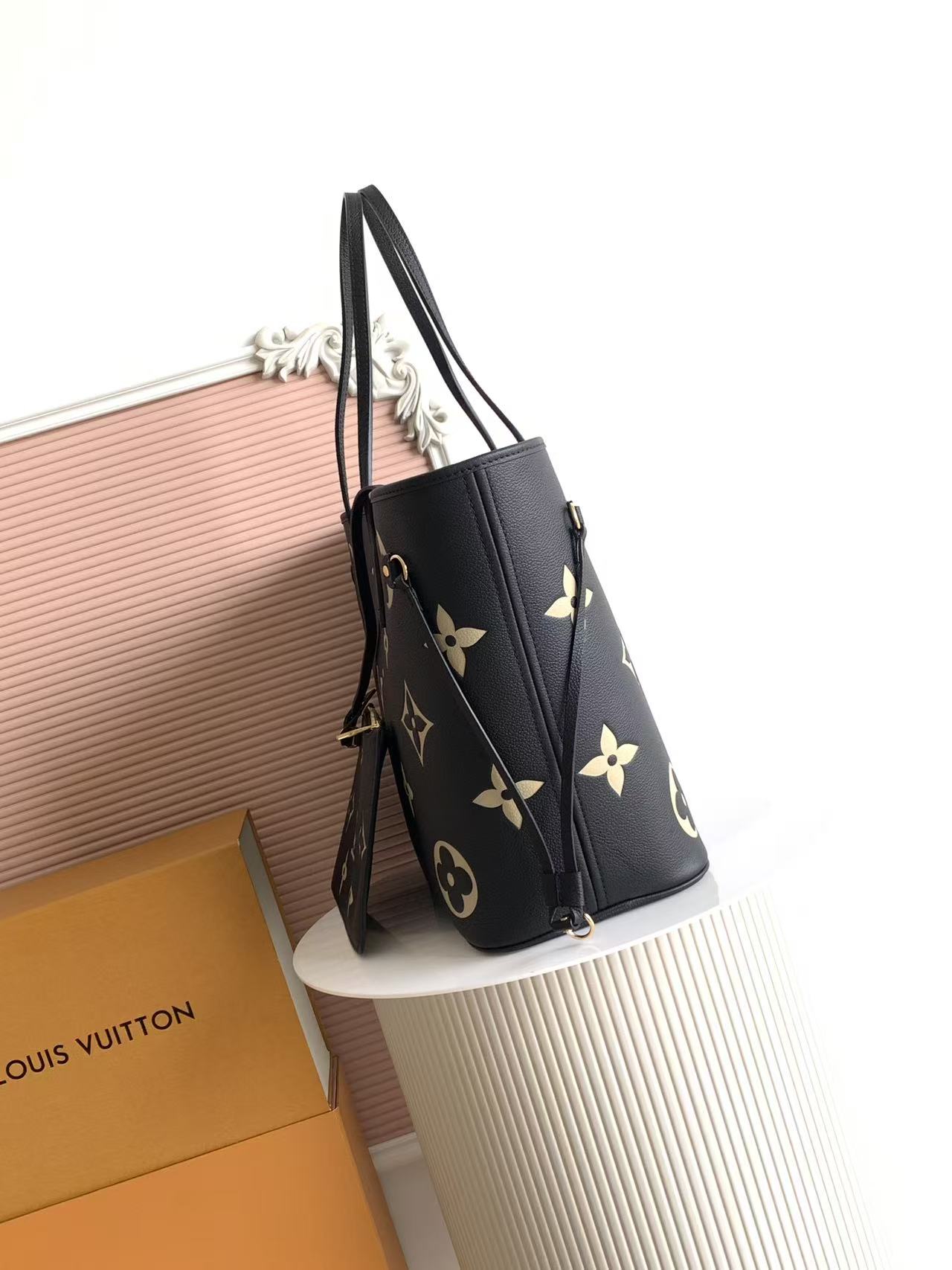 Louis Vuitton Neverfull MM Monogram Empreinte Leather Tote Bag - Image 2