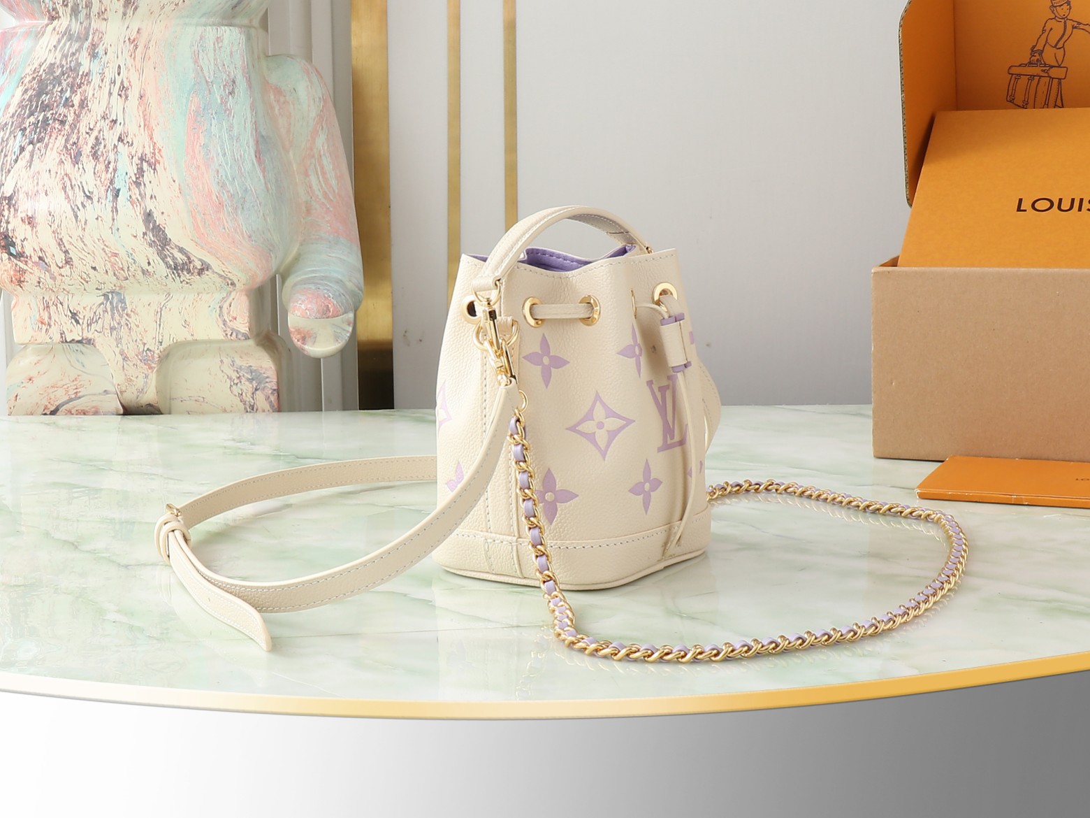 Louis Vuitton Nano Noé Mini Bucket Bag in Monogram Empreinte Leather - Image 2