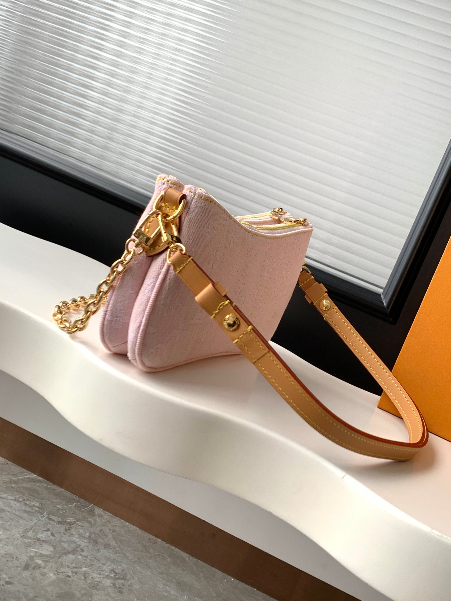 Louis Vuitton Liv Pochette Monogram Denim Crossbody Bag - Image 2