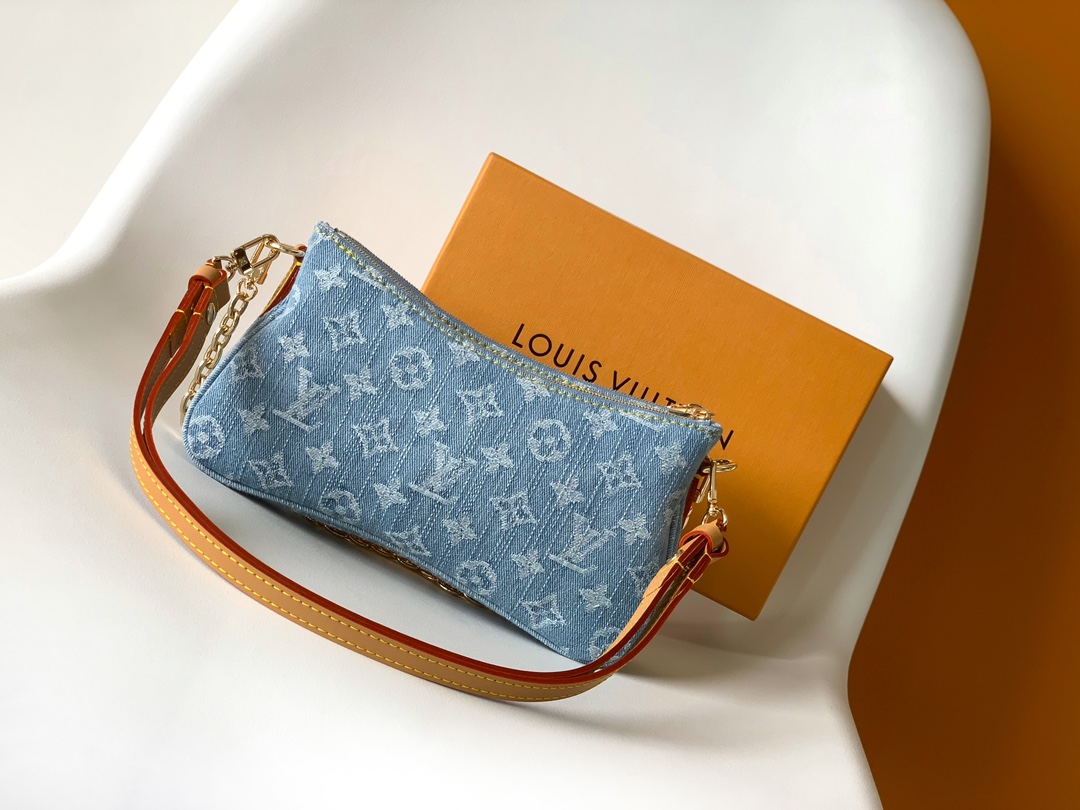Louis Vuitton Liv Pochette Monogram Denim Crossbody Bag - Image 2