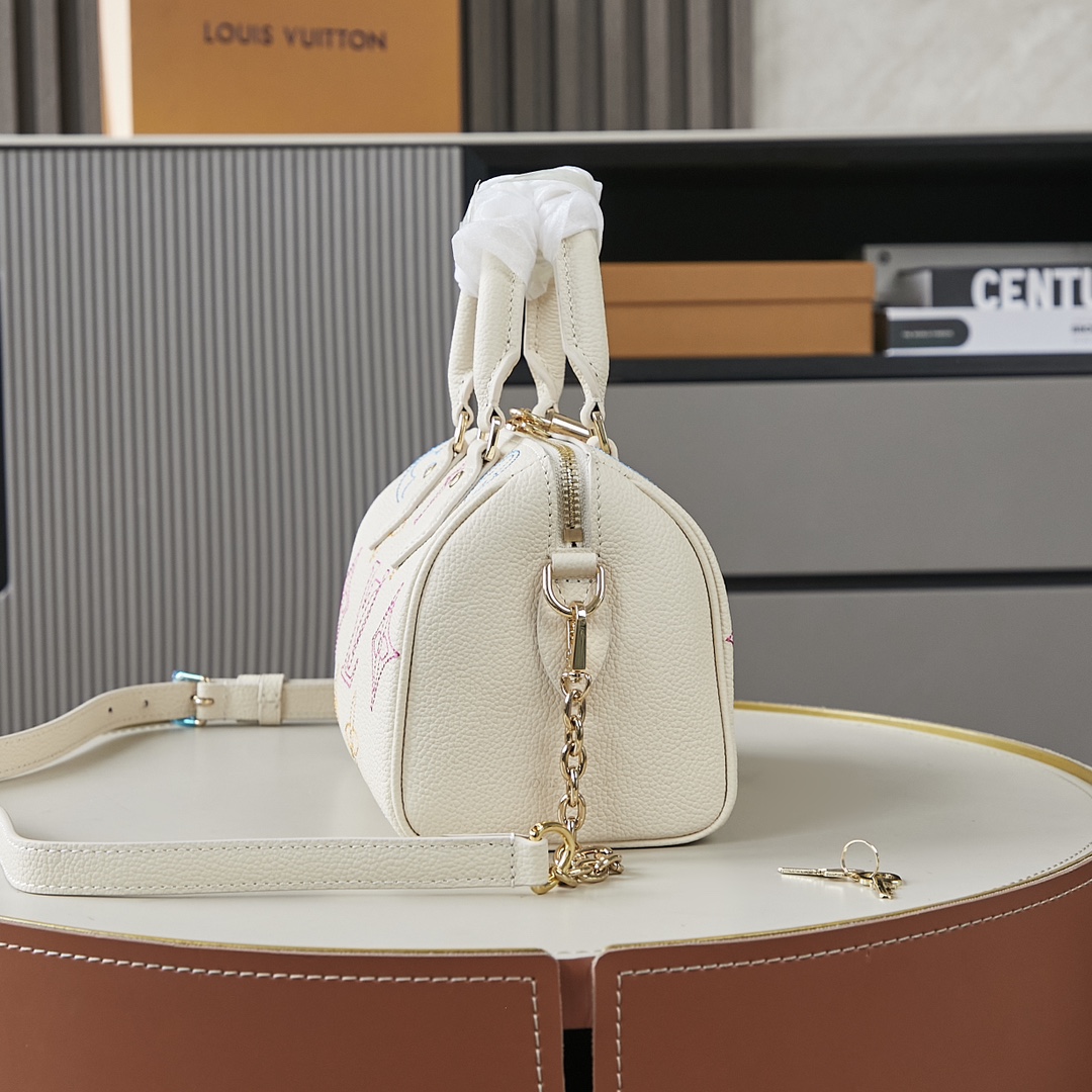 Louis Vuitton Speedy Bandouliere 20 Monogram Empreinte Leather Crossbody Bag - Image 2