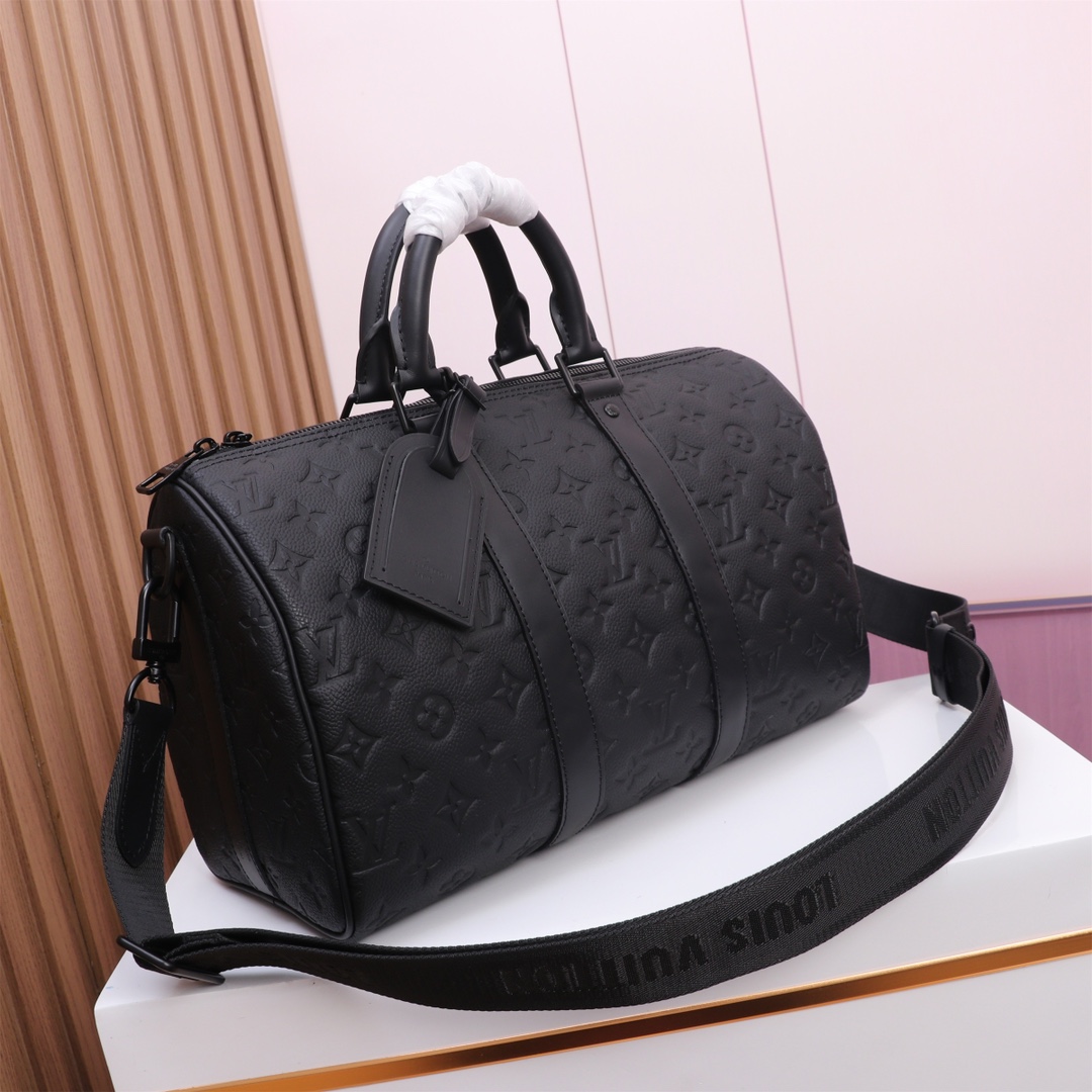 Louis Vuitton Keepall Bandouliere 35 Monogram Eclipse Travel Bag - Image 2