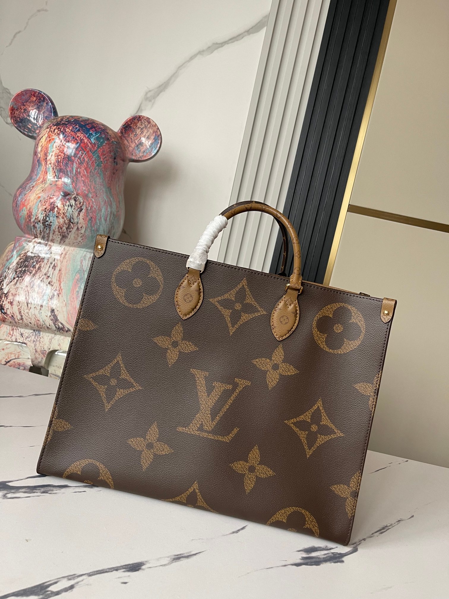 Onthego Monogram Giant Canvas Tote Bag - Image 2