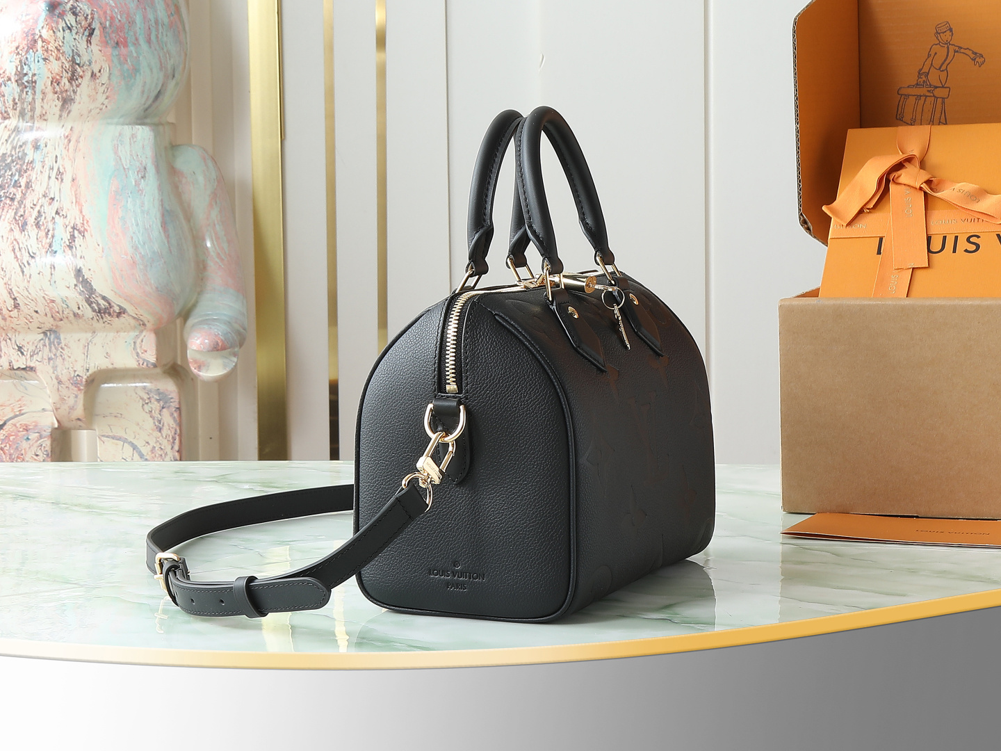 Louis Vuitton Speedy Bandoulière 25 Monogram Empreinte Leather Handbag - Image 2