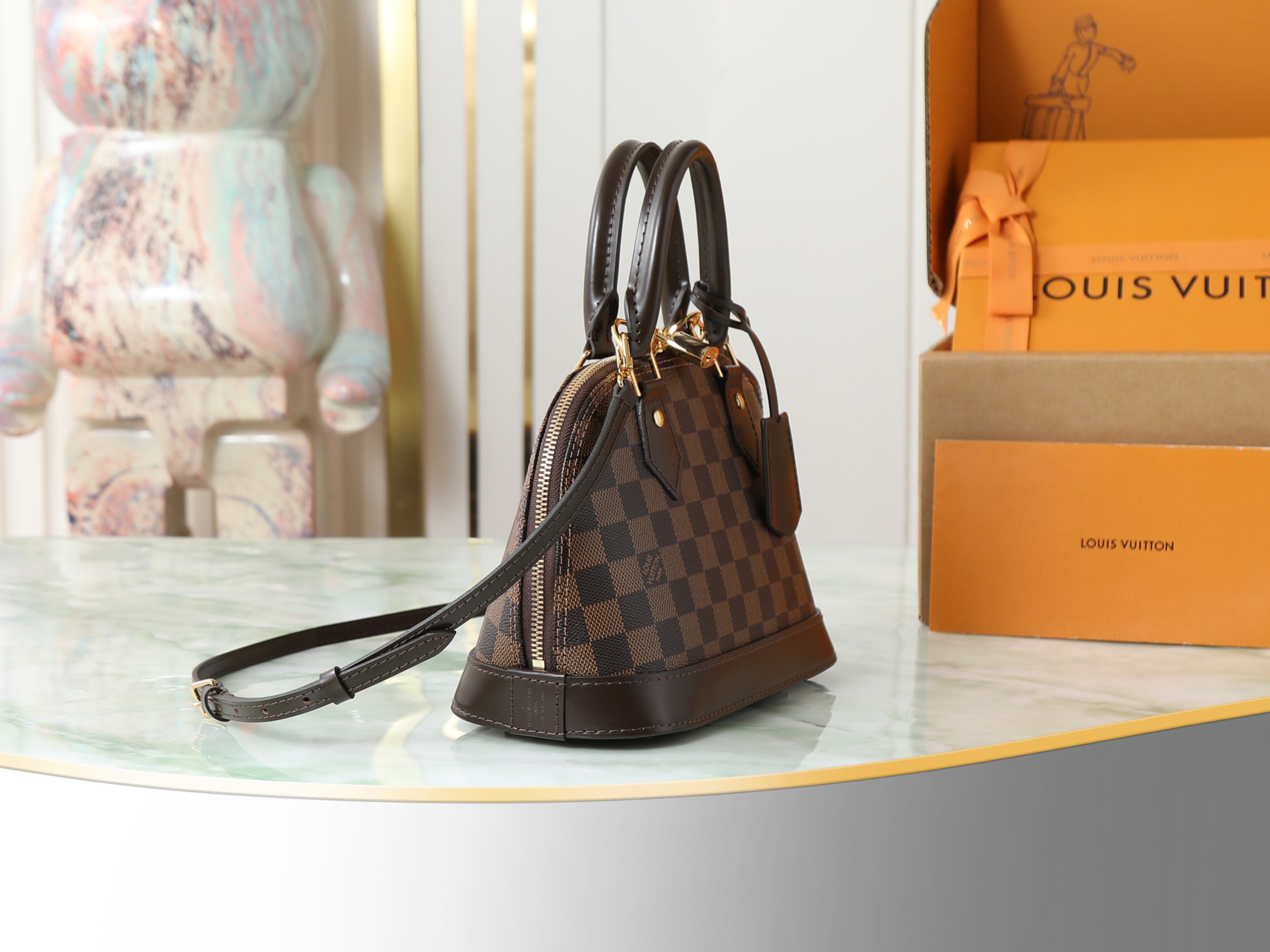 Louis Vuitton Alma BB Monogram Canvas Crossbody Bag - Image 2