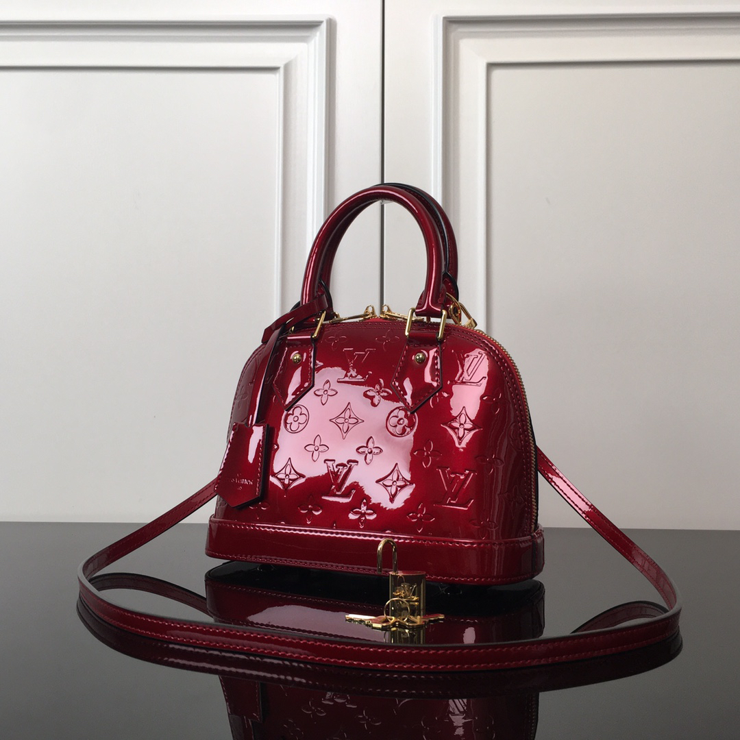 Louis Vuitton Alma BB Red Handbag in Epi Leather - Image 2