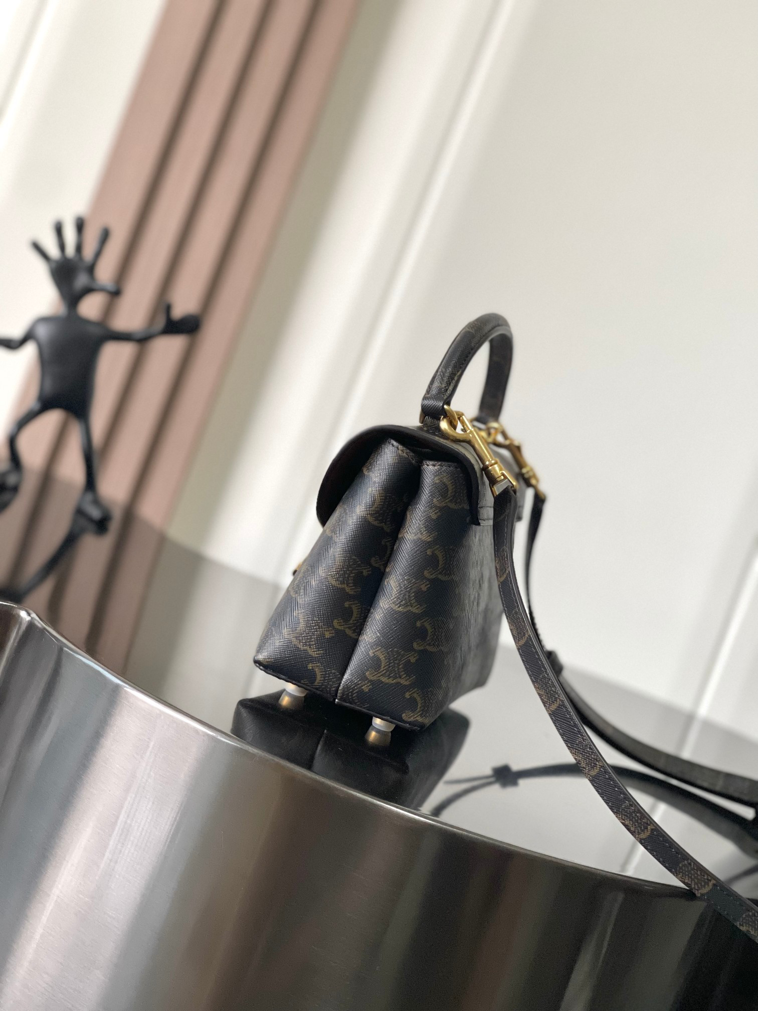 CELINE Teen Nino Logo-Print Leather Handbag - Image 2