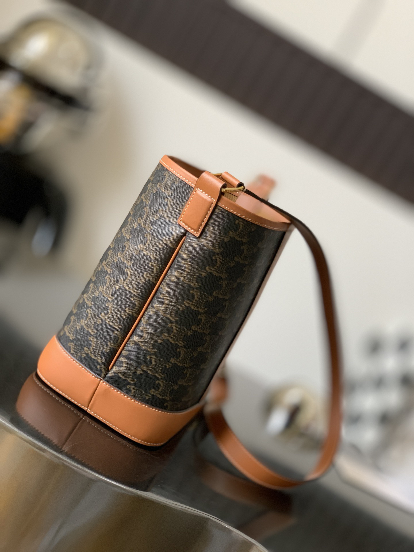 Celine Monogram Small Bucket Crossbody Bag - Image 2