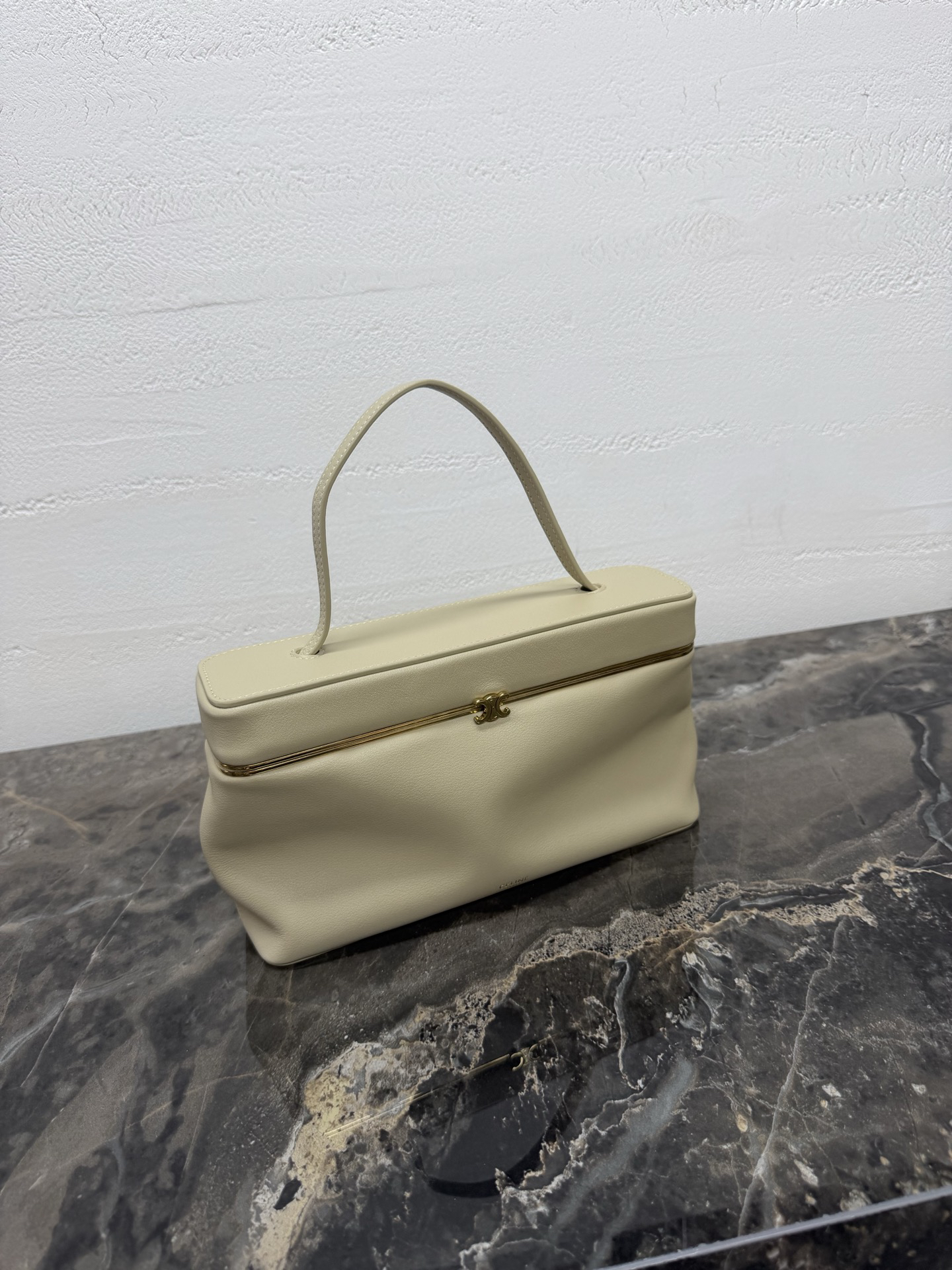Rectangle Calfskin Handbag with Lambskin Lining - Image 2