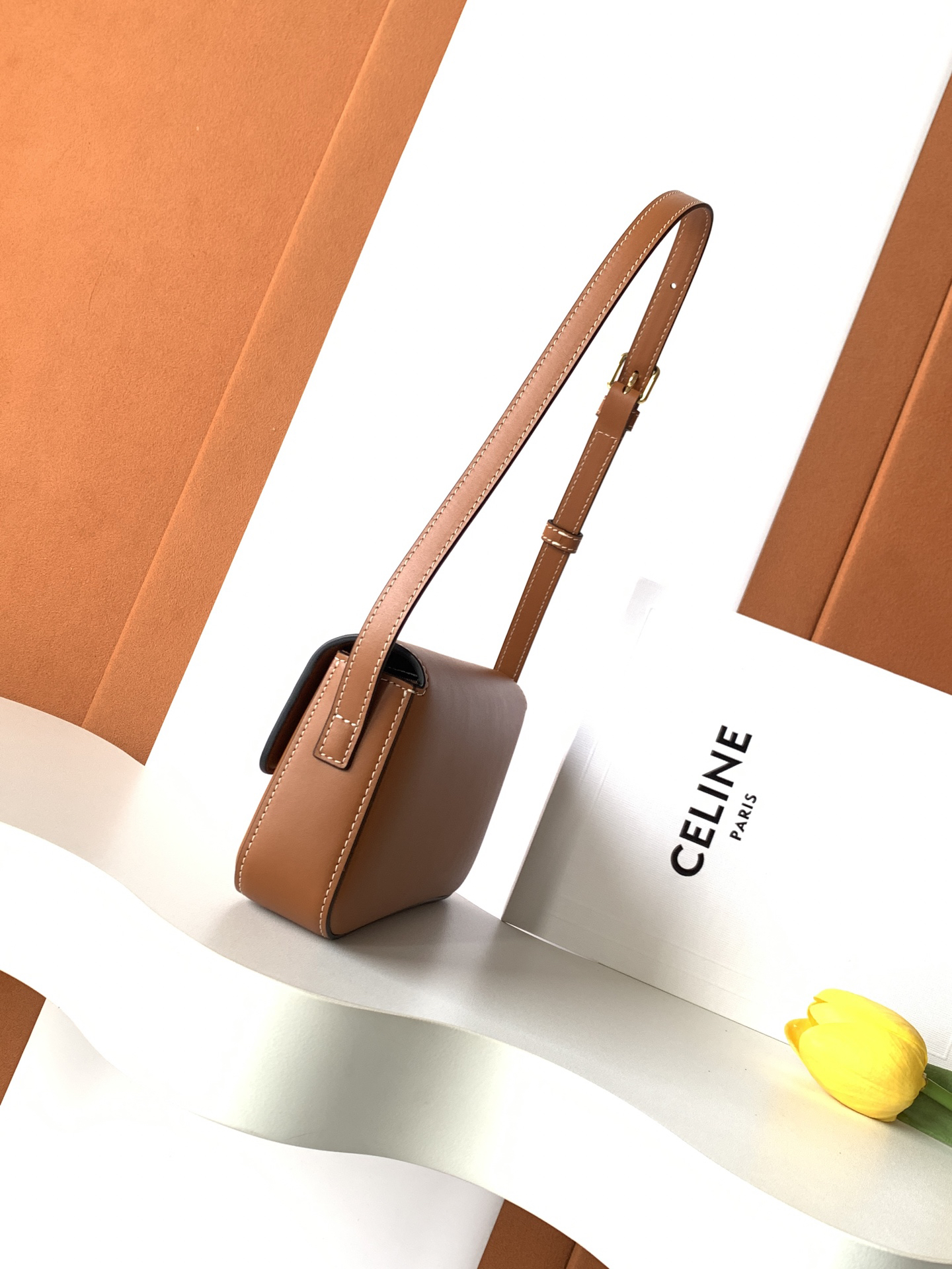 All-Leather Calfskin Shoulder Bag - Image 2