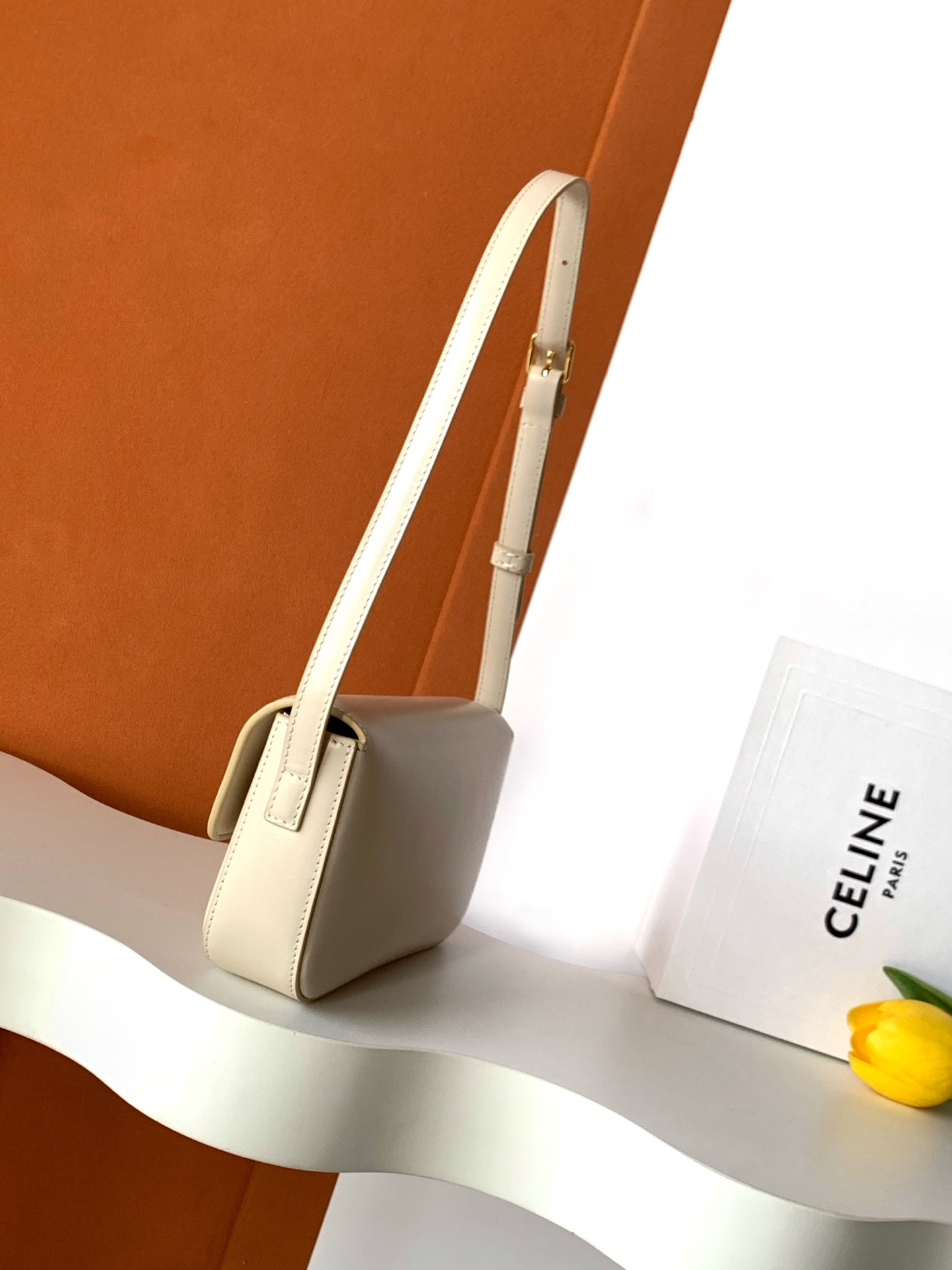 Full-Leather Arch Small Shoulder Bag - Image 2