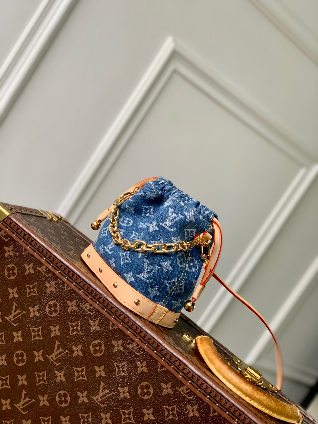 Louis Vuitton Nano Noe Monogram Denim Bucket Bag M83043 - Image 2