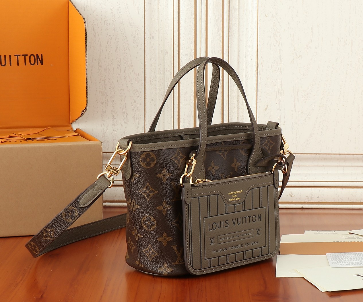 Louis Vuitton Neverfull Bandouliere Inside Out BB Handbag - Image 2