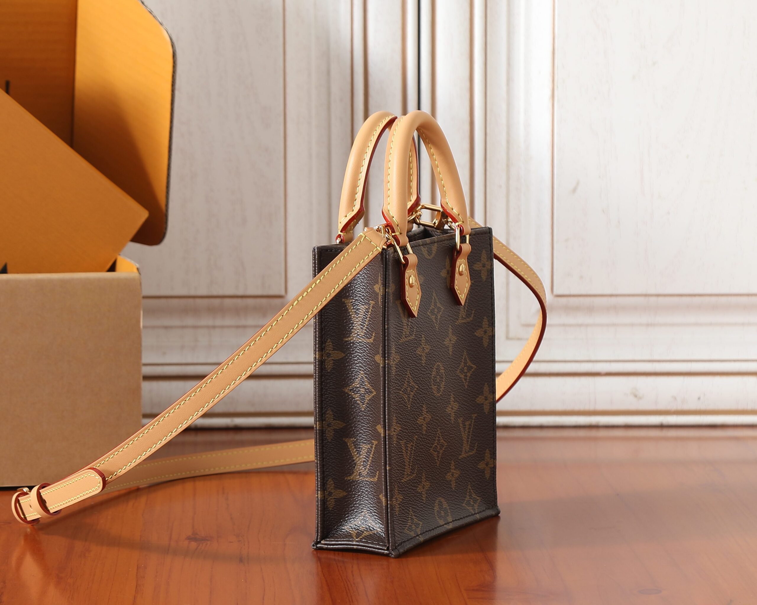 Louis Vuitton Petit Sac Plat Monogram Crossbody Bag - Image 2