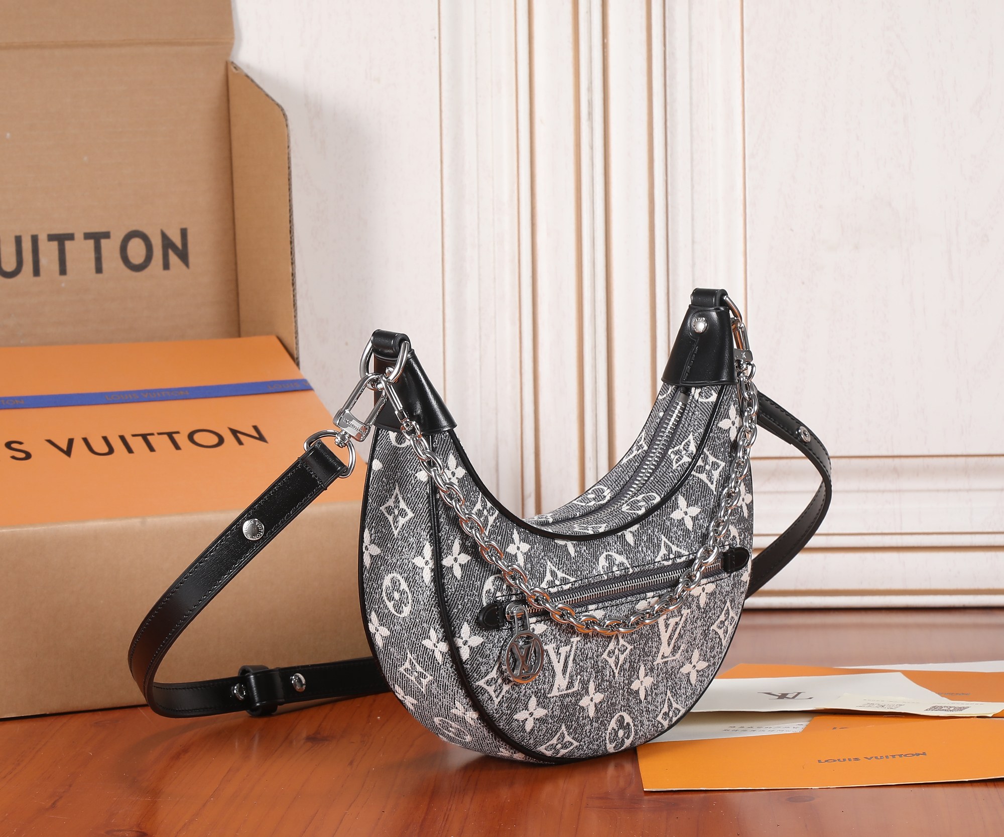 Louis Vuitton Loop Small Shoulder Bag in Monogram Denim - Image 2