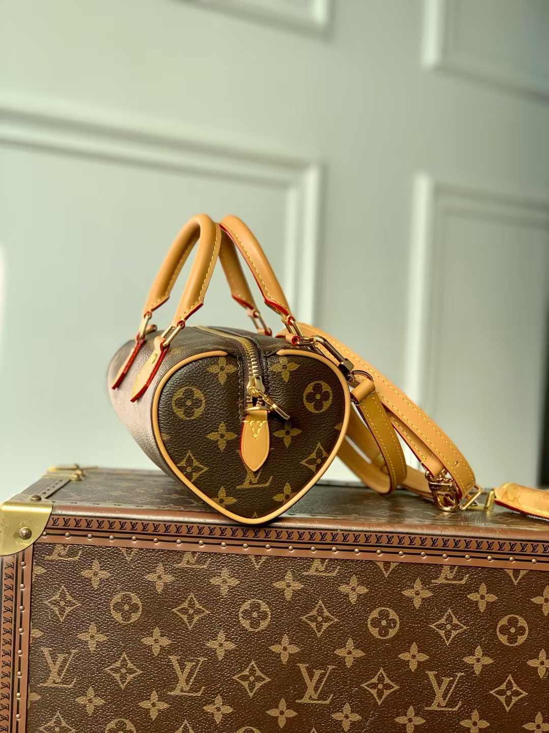 Louis Vuitton Nano Speedy Handbag in Monogram Empreinte - Image 2