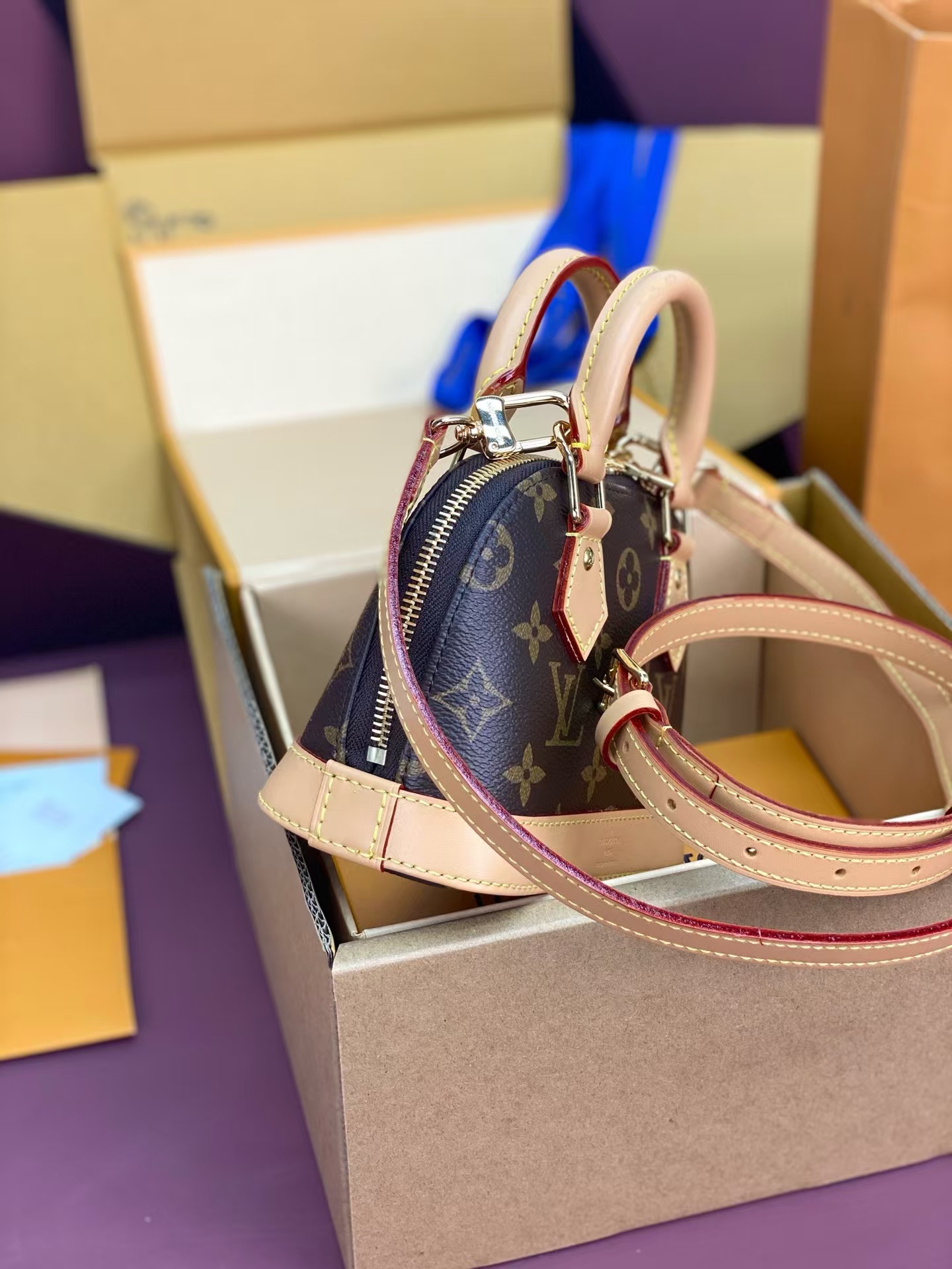 Louis Vuitton Nano Alma Monogram Handbag - Image 2