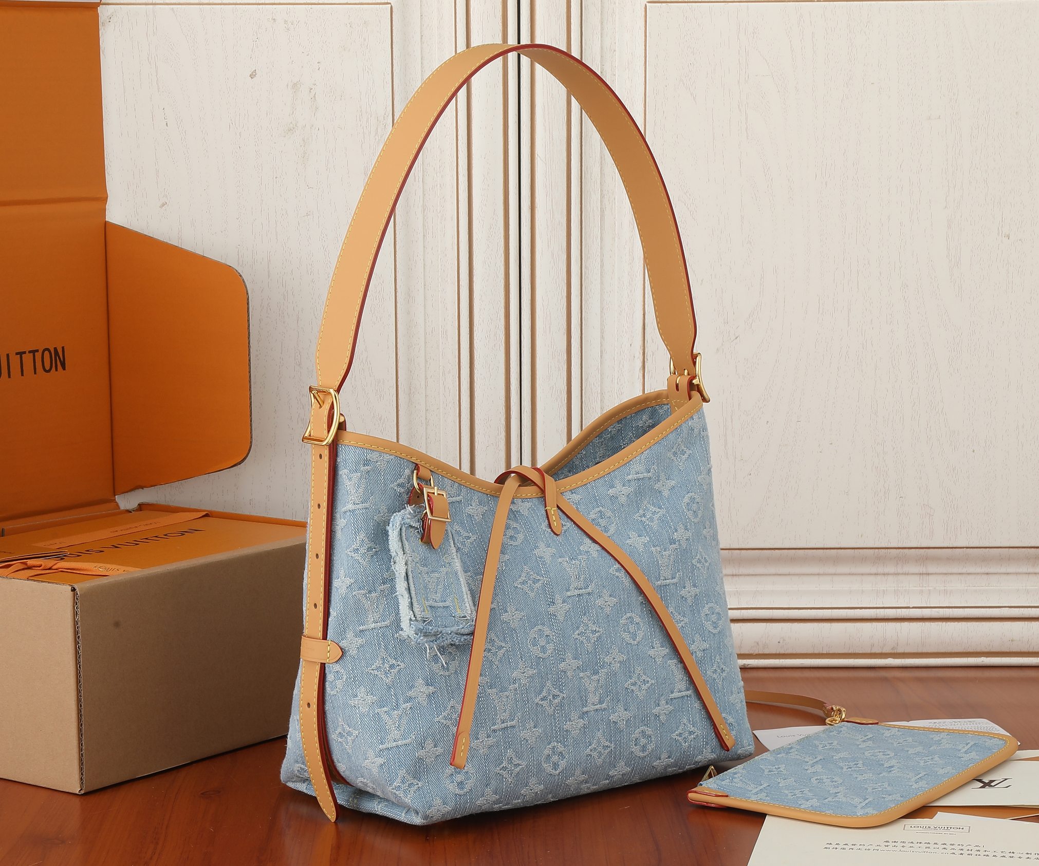 Louis Vuitton Carryall Small Handbag in Monogram Denim - Image 2