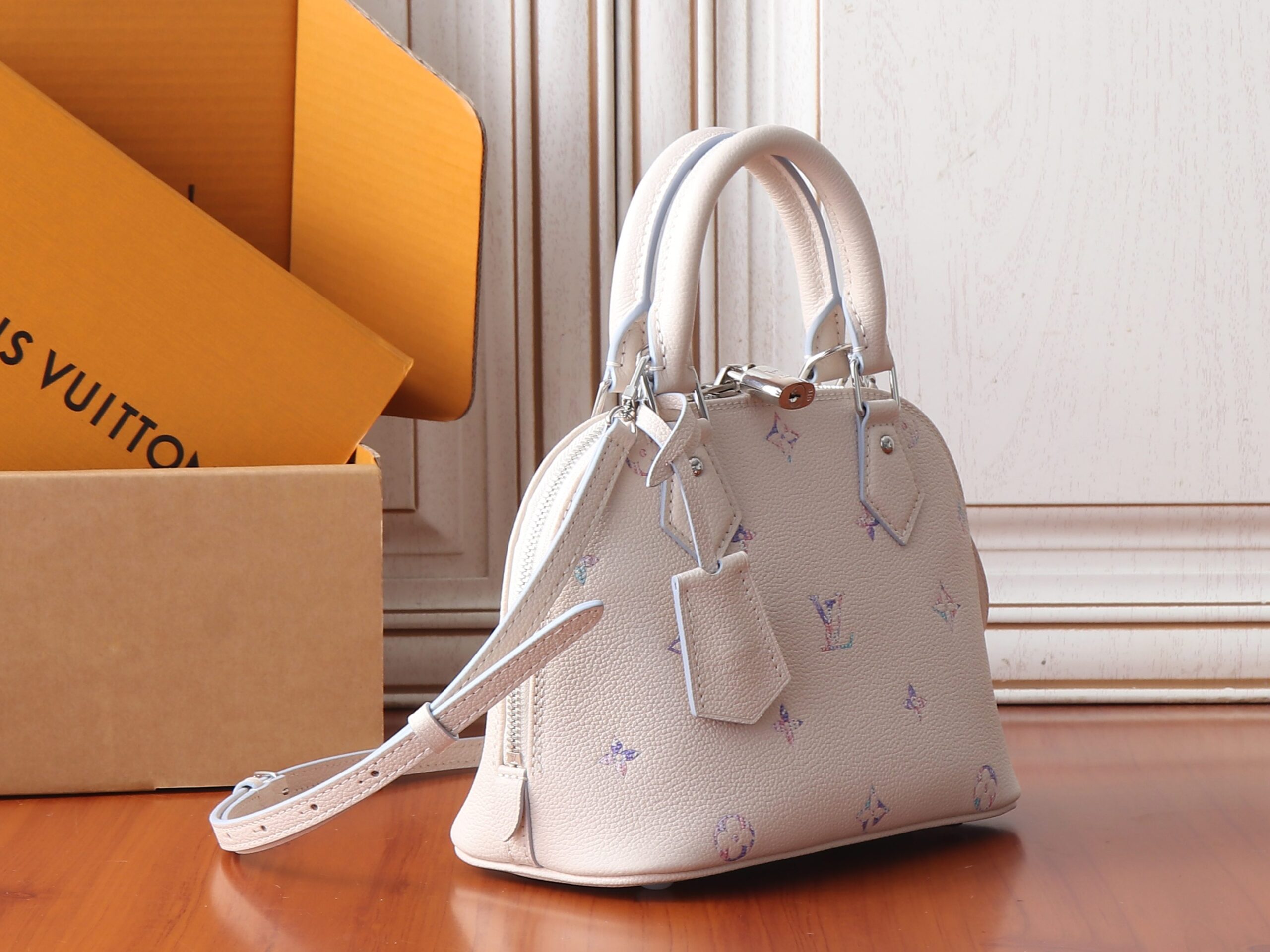 Louis Vuitton Alma BB Monogram Empreinte Leather Handbag - Image 2
