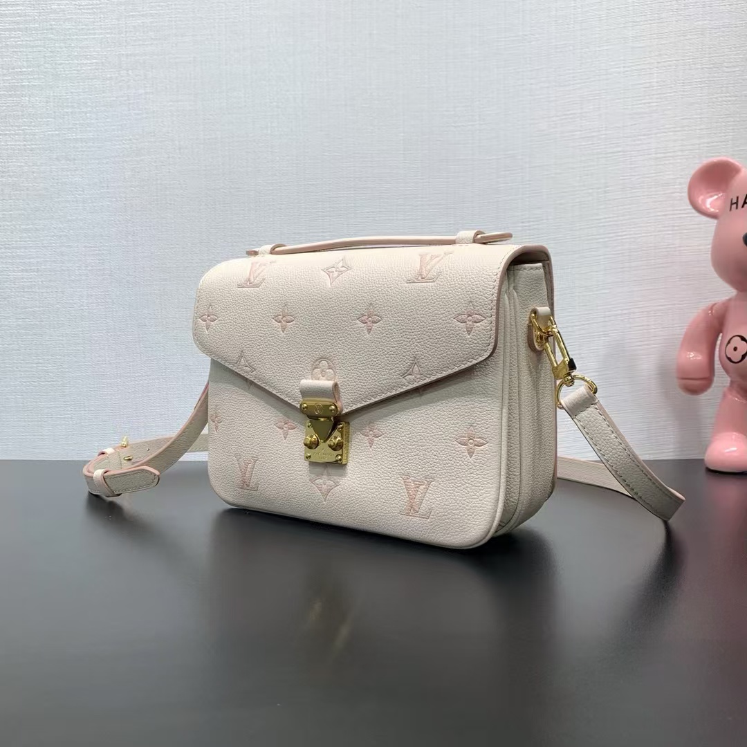 Louis Vuitton Pochette Métis MM Crossbody Bag in Cream Monogram Empreinte Leather - Image 2
