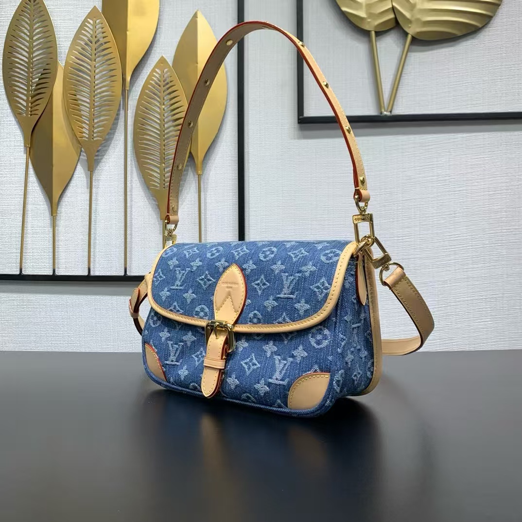Diane Monogram Denim Shoulder Bag - Image 2