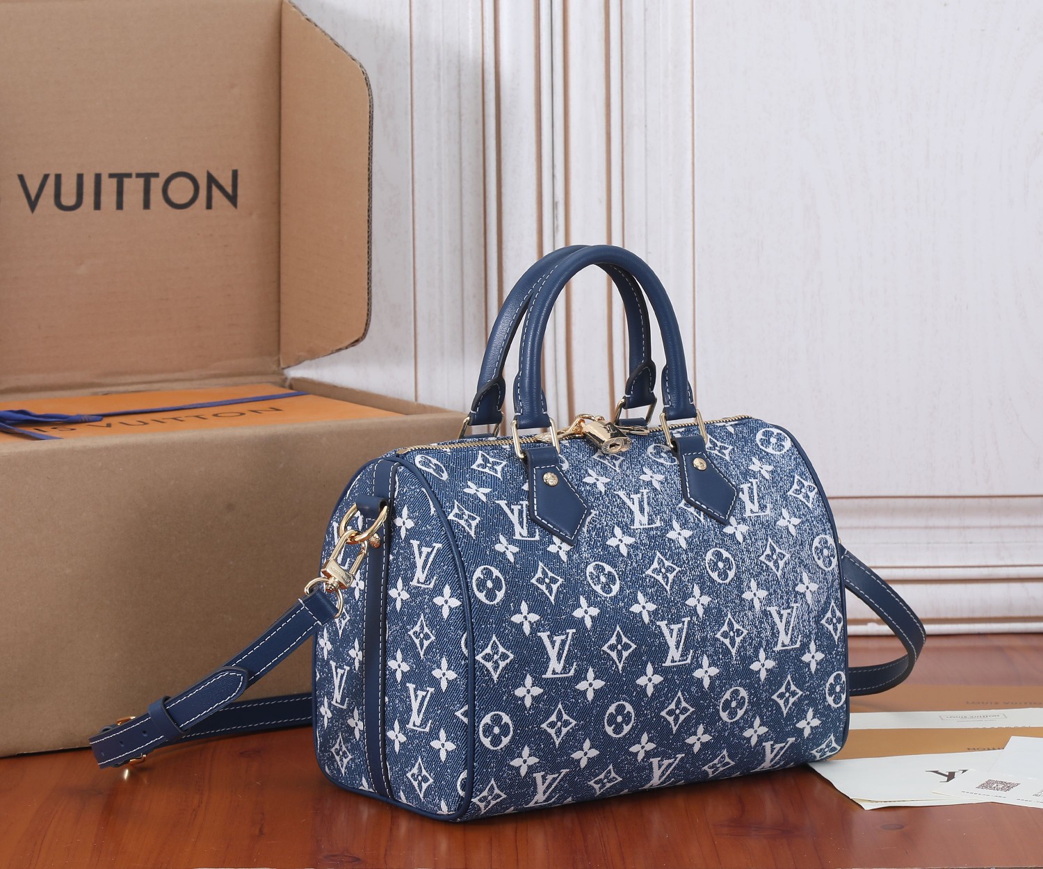 Louis Vuitton Speedy Bandoulière 25 Monogram Denim Crossbody Bag - Image 2
